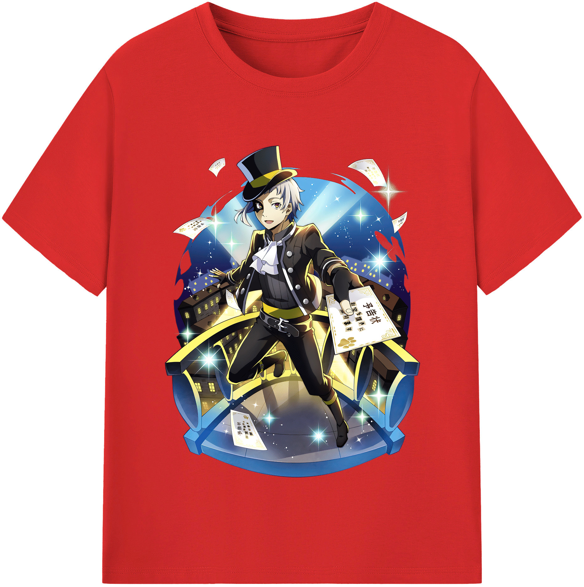 （画像用） 文豪ストレイドッグス Bungo Stray Dogs レディースカジュアルプリントTシャツ（綿100％）