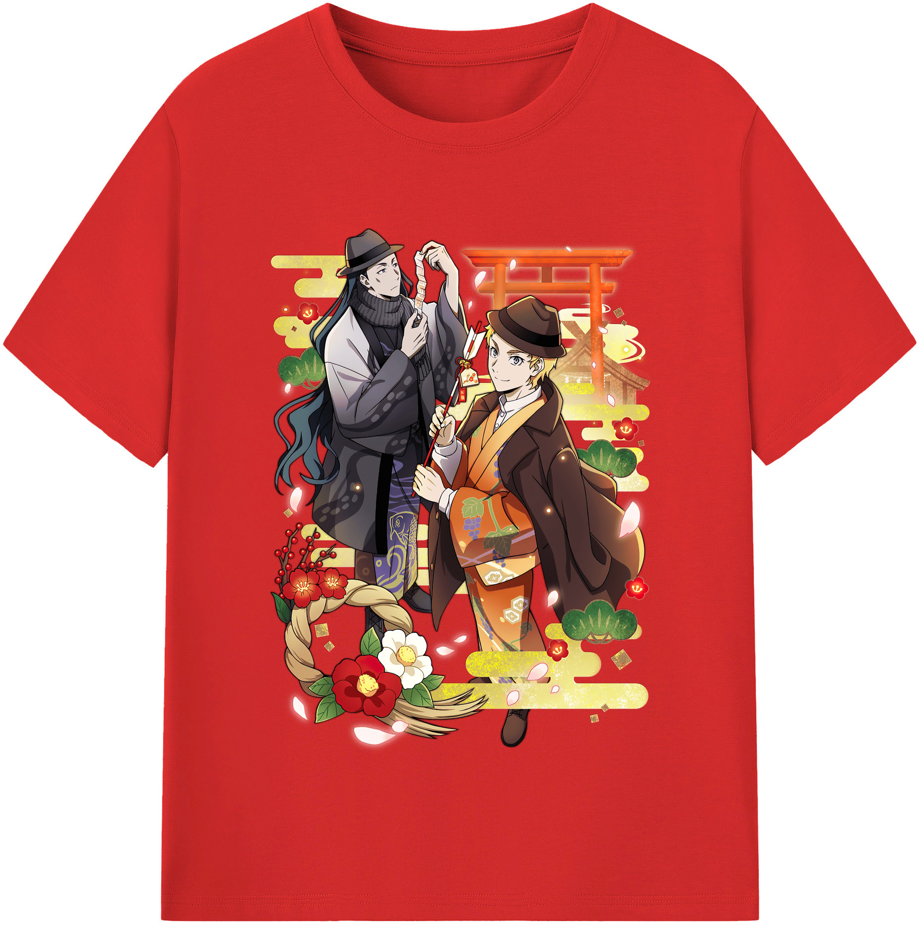 （画像用） 文豪ストレイドッグス Bungo Stray Dogs レディースカジュアルプリントTシャツ（綿100％）