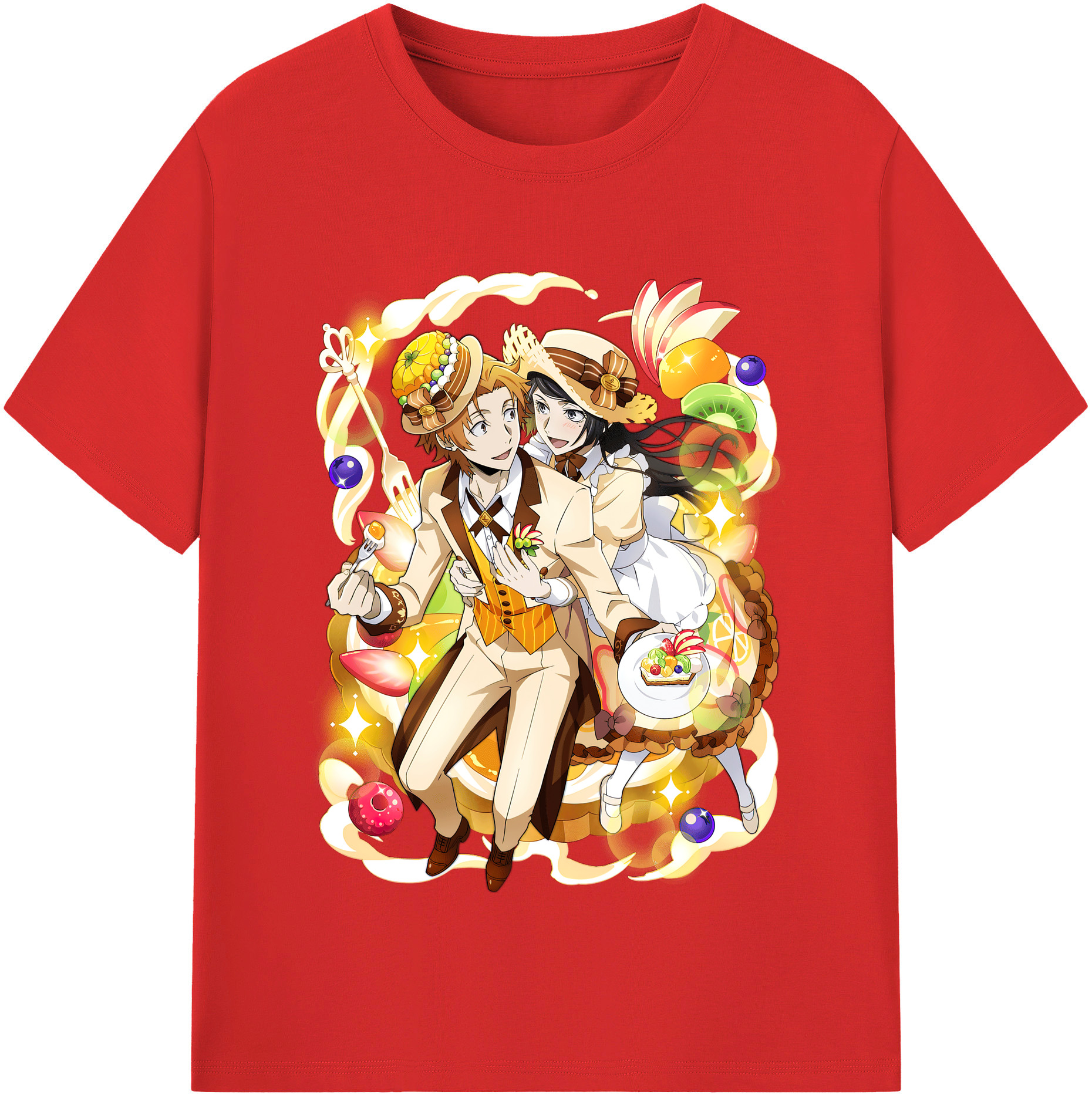 （画像用） 文豪ストレイドッグス Bungo Stray Dogs レディースカジュアルプリントTシャツ（綿100％）