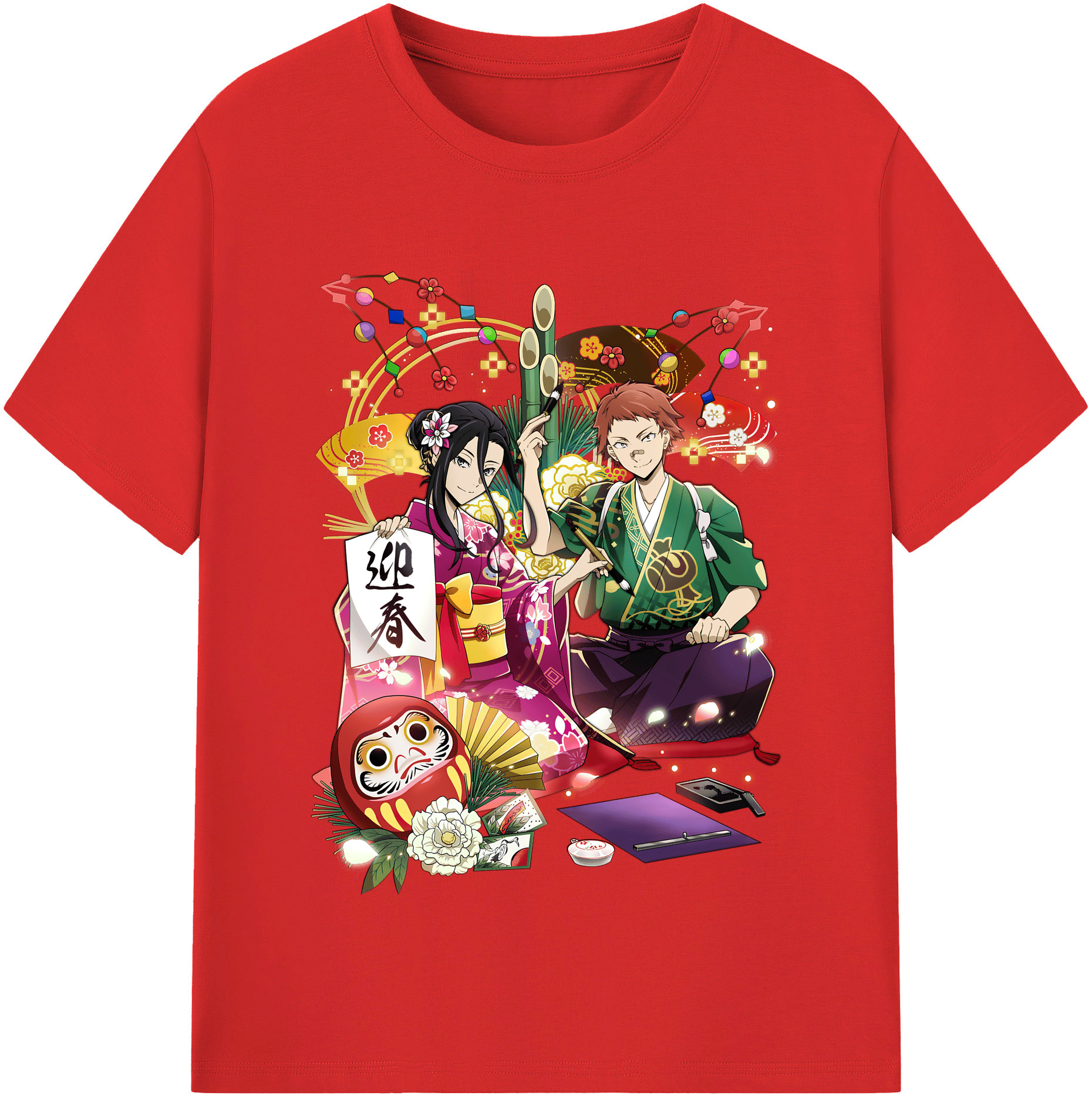 （画像用） 文豪ストレイドッグス Bungo Stray Dogs レディースカジュアルプリントTシャツ（綿100％）