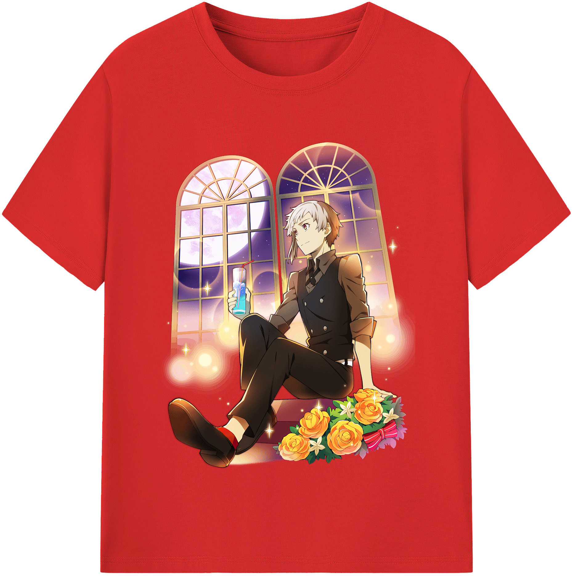 （画像用） 文豪ストレイドッグス Bungo Stray Dogs レディースカジュアルプリントTシャツ（綿100％）