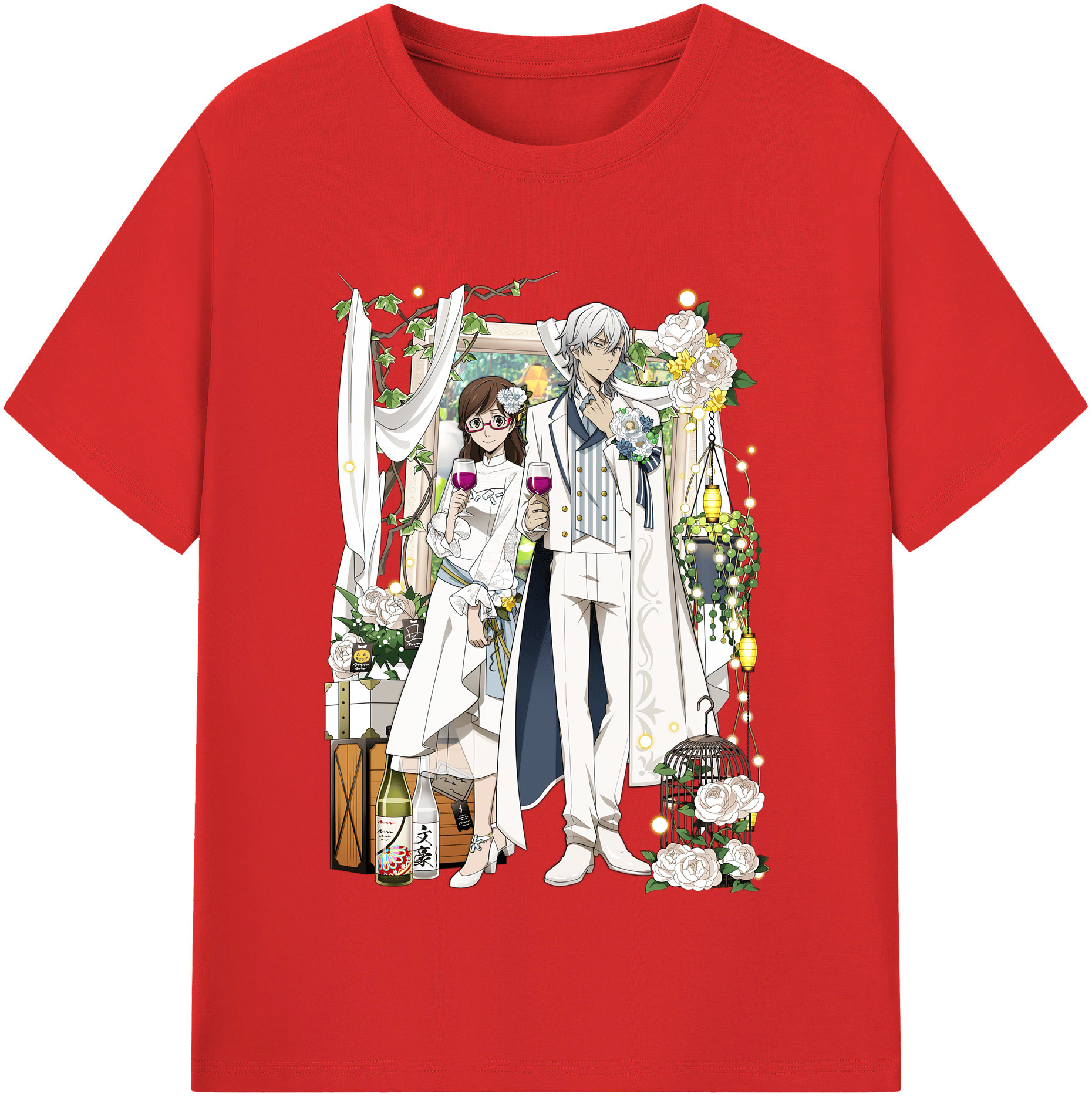 （画像用） 文豪ストレイドッグス Bungo Stray Dogs レディースカジュアルプリントTシャツ（綿100％）