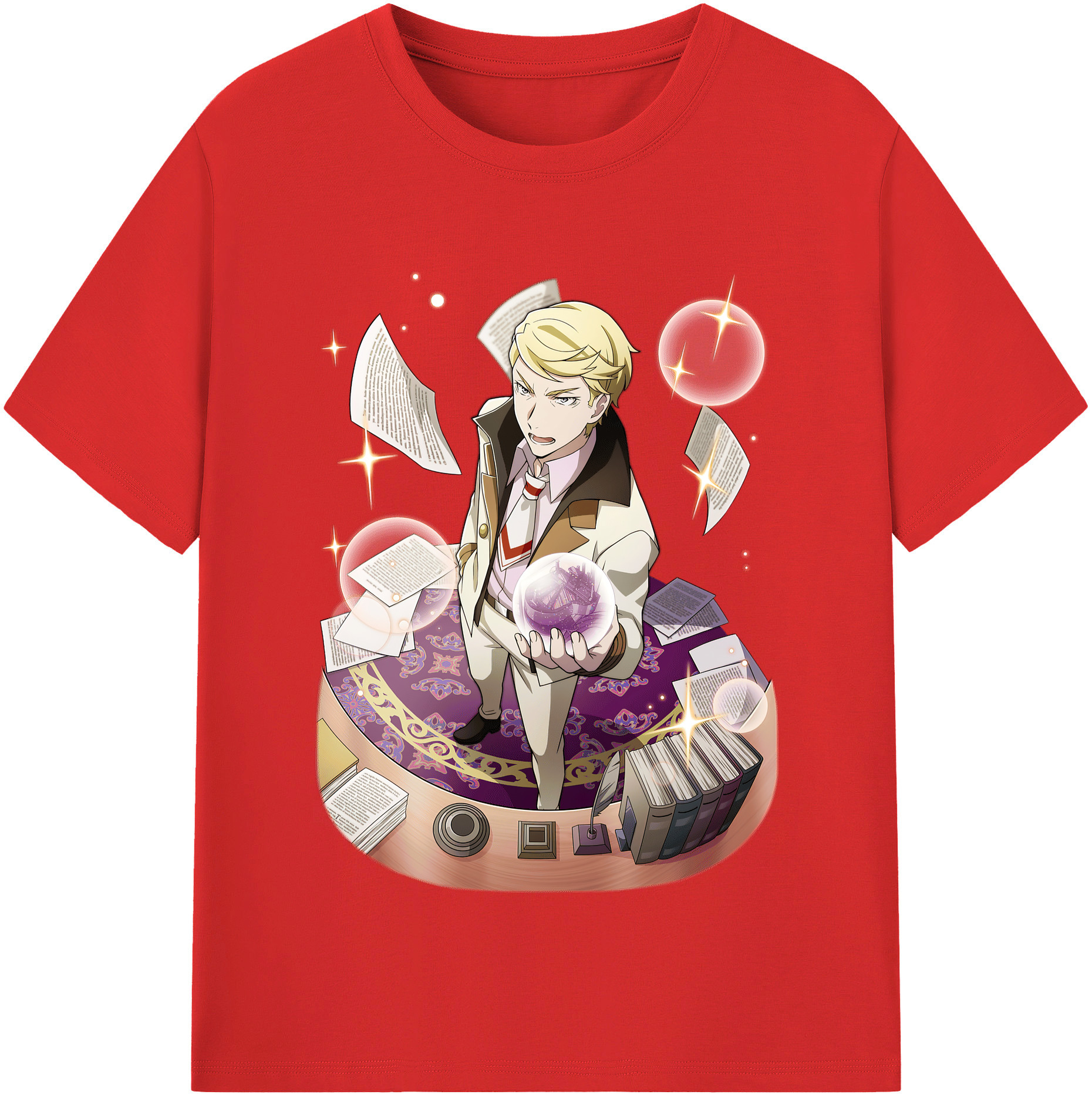 （画像用） 文豪ストレイドッグス Bungo Stray Dogs レディースカジュアルプリントTシャツ（綿100％）