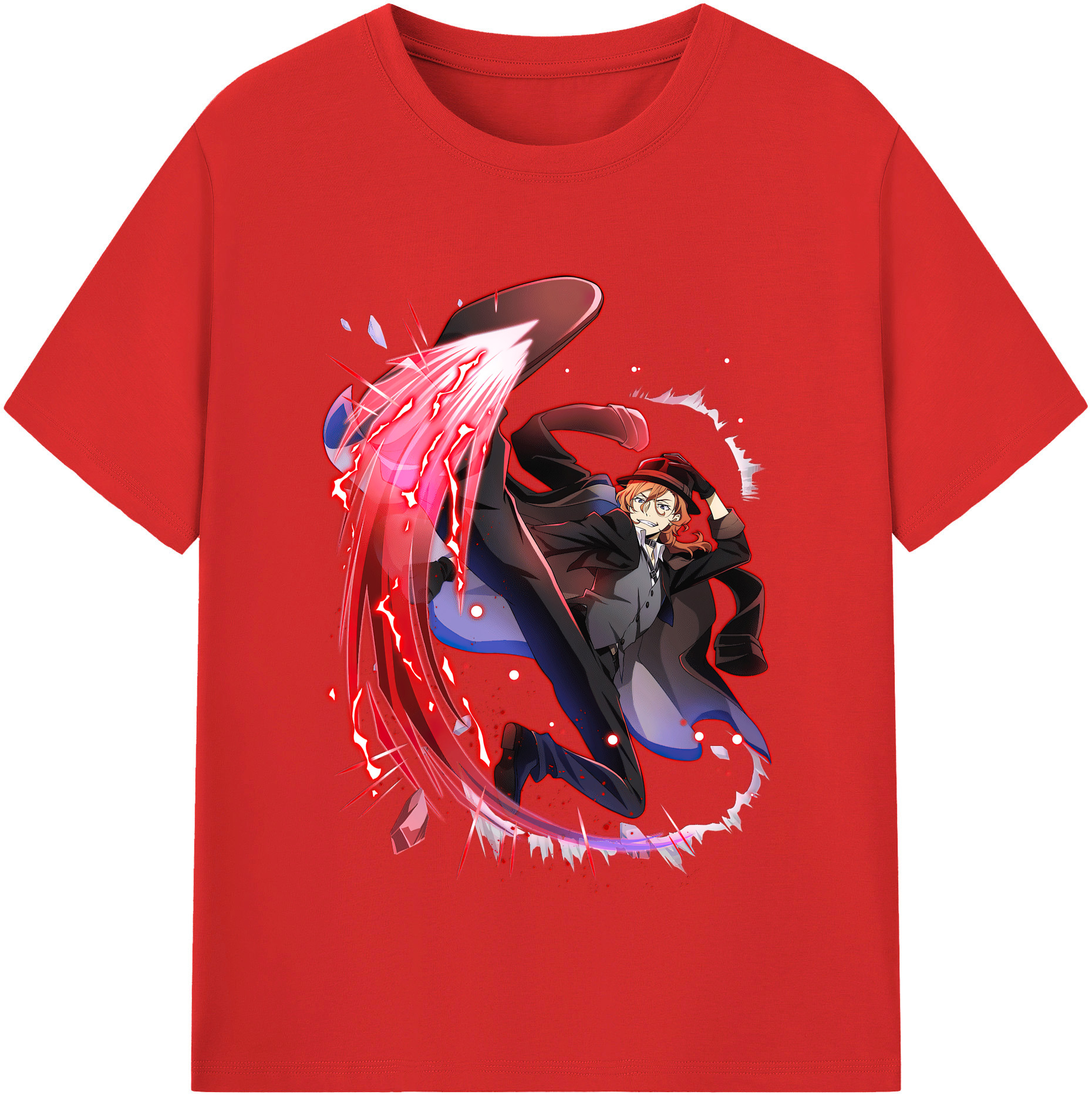 （画像用） 文豪ストレイドッグス Bungo Stray Dogs レディースカジュアルプリントTシャツ（綿100％）
