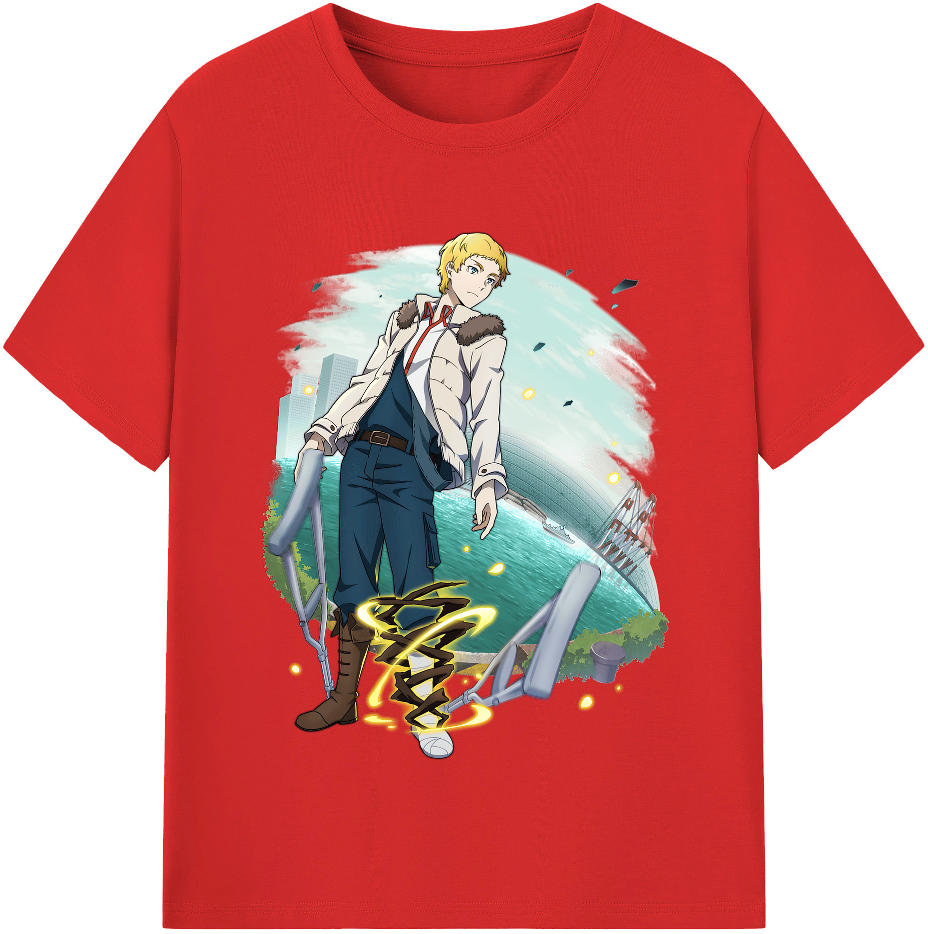（画像用） 文豪ストレイドッグス Bungo Stray Dogs レディースカジュアルプリントTシャツ（綿100％）