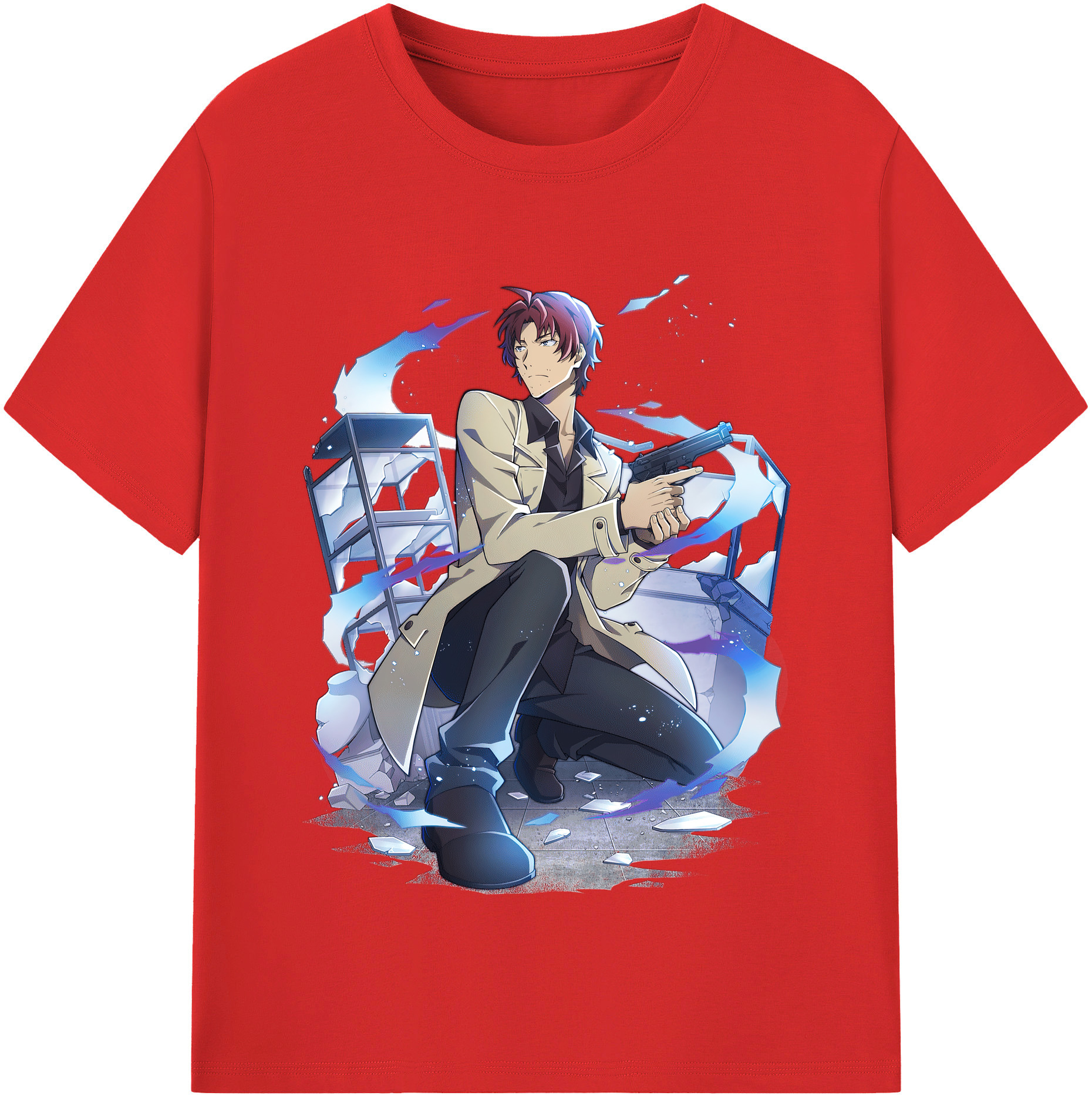 （画像用） 文豪ストレイドッグス Bungo Stray Dogs レディースカジュアルプリントTシャツ（綿100％）