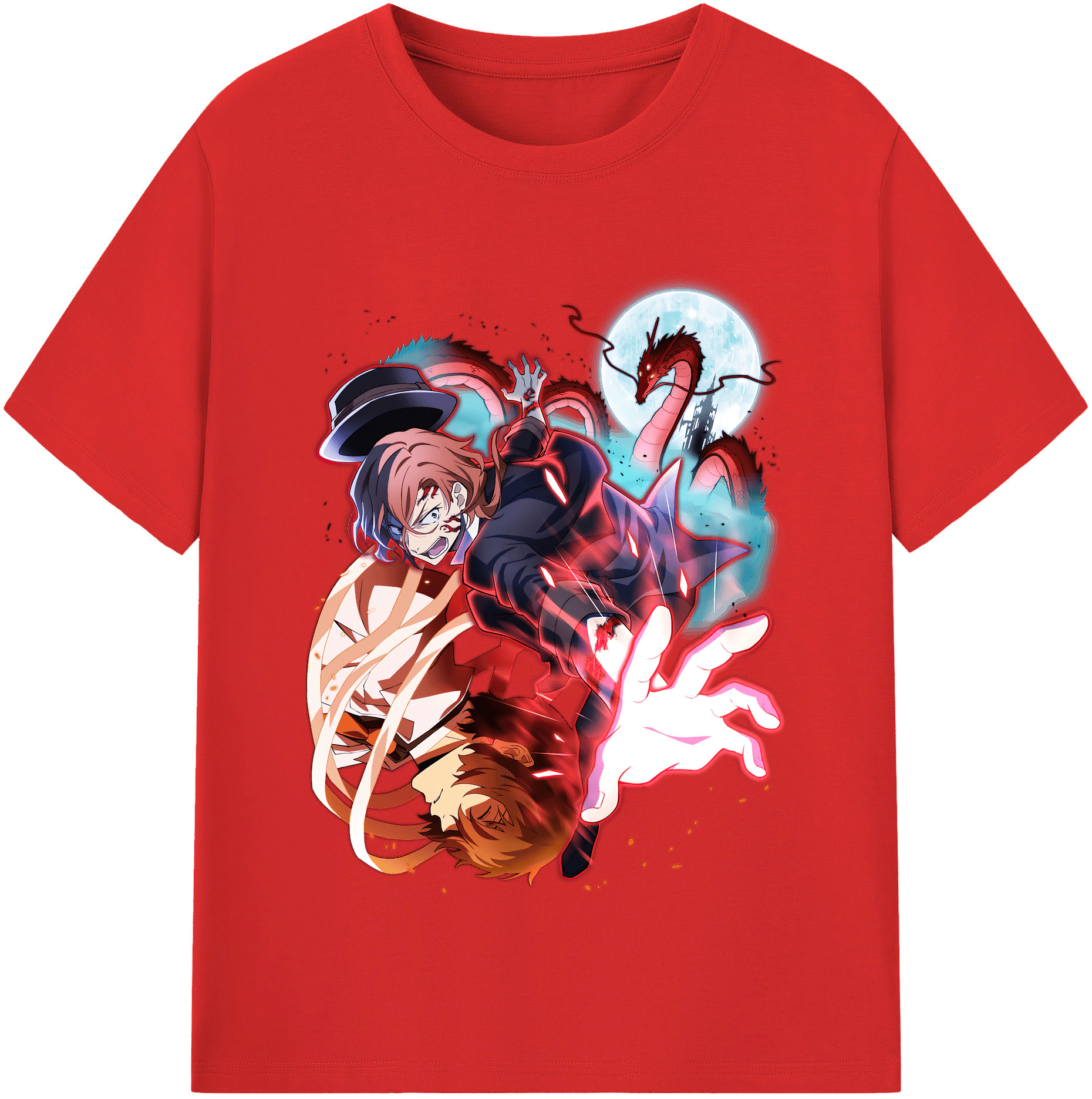 （画像用） 文豪ストレイドッグス Bungo Stray Dogs レディースカジュアルプリントTシャツ（綿100％）