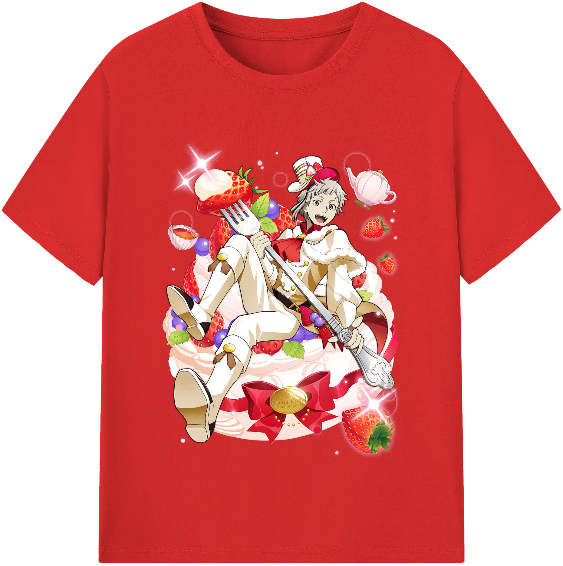 （画像用） 文豪ストレイドッグス Bungo Stray Dogs レディースカジュアルプリントTシャツ（綿100％）