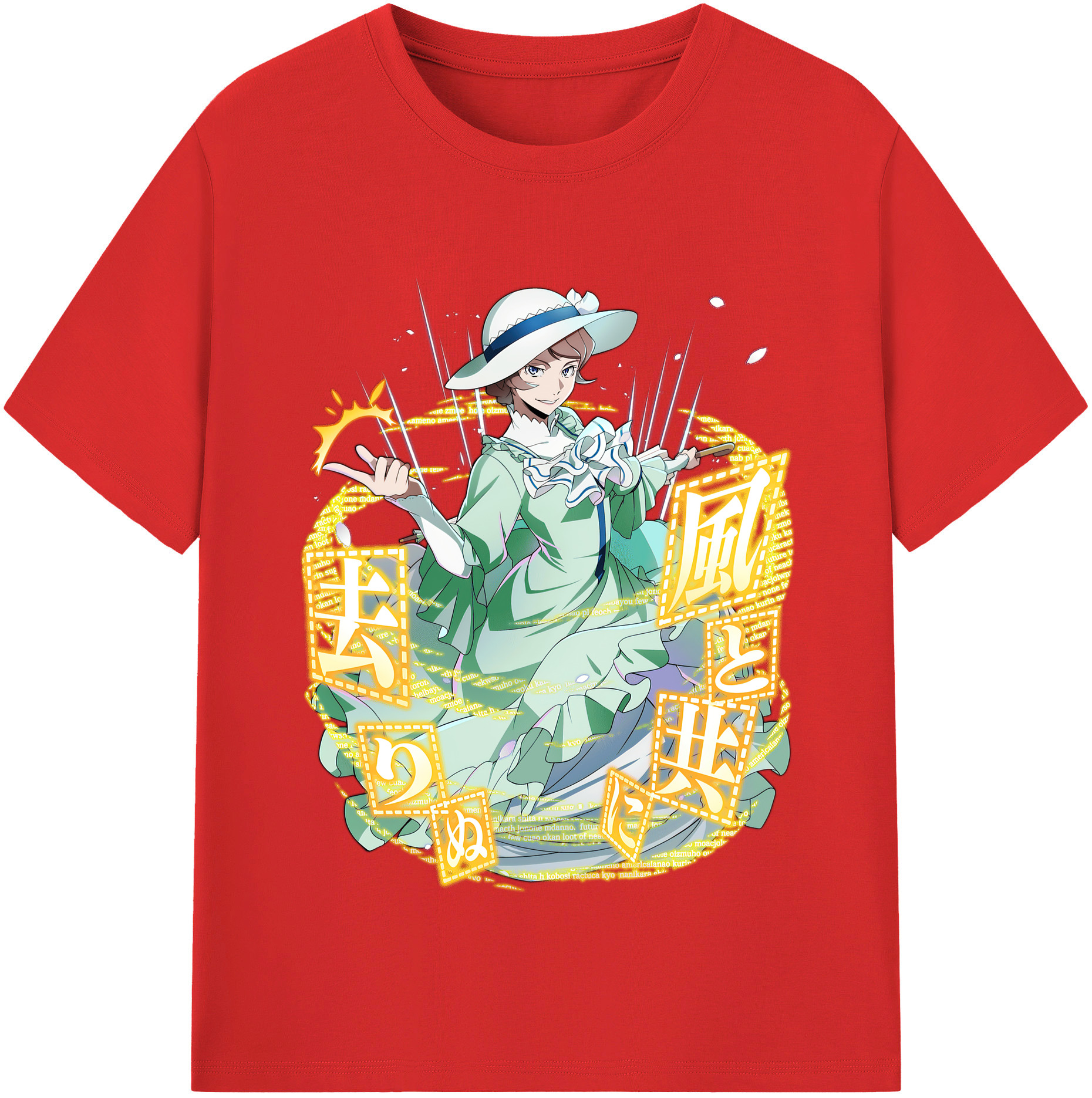 （画像用） 文豪ストレイドッグス Bungo Stray Dogs レディースカジュアルプリントTシャツ（綿100％）