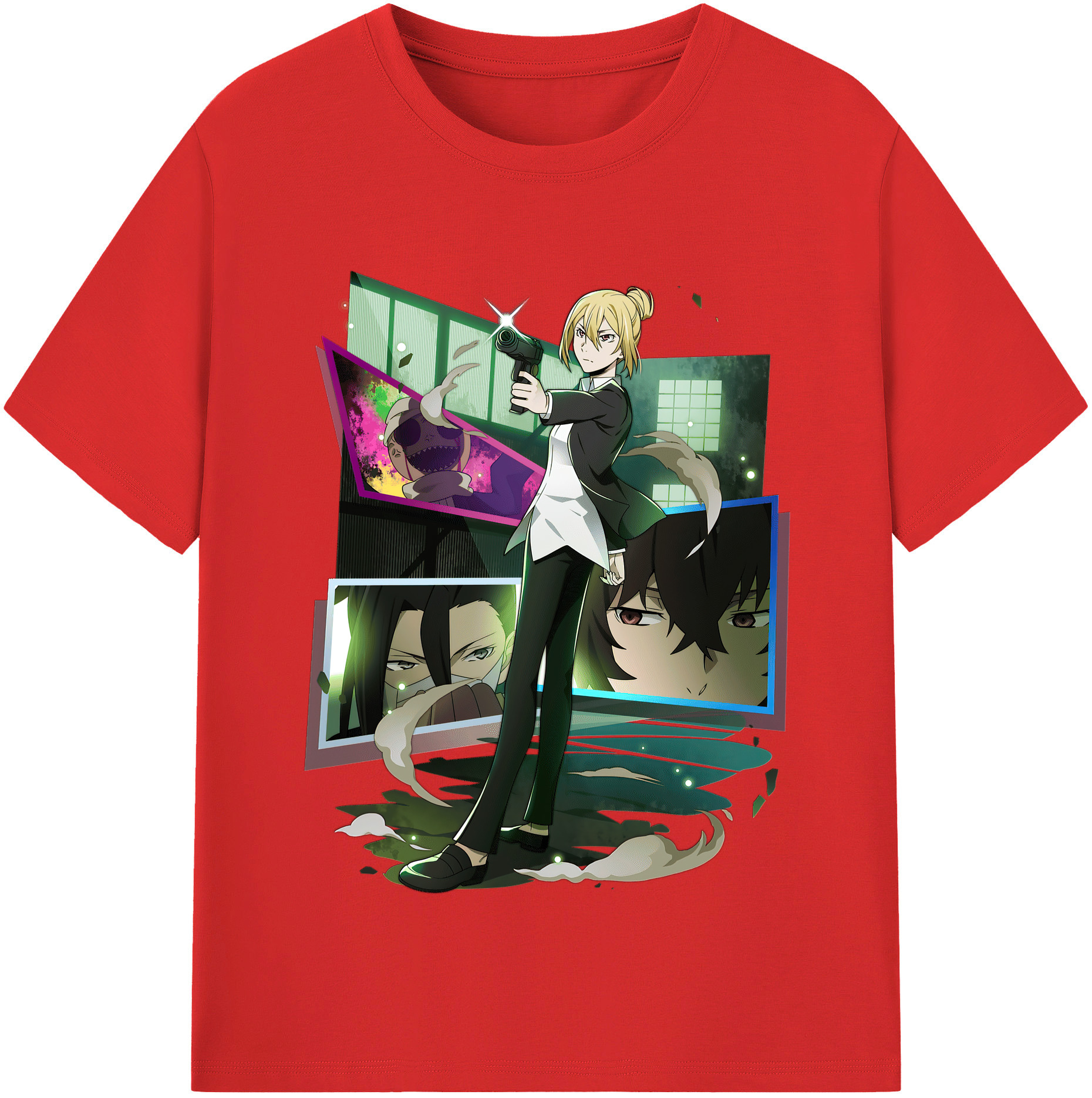 （画像用） 文豪ストレイドッグス Bungo Stray Dogs レディースカジュアルプリントTシャツ（綿100％）