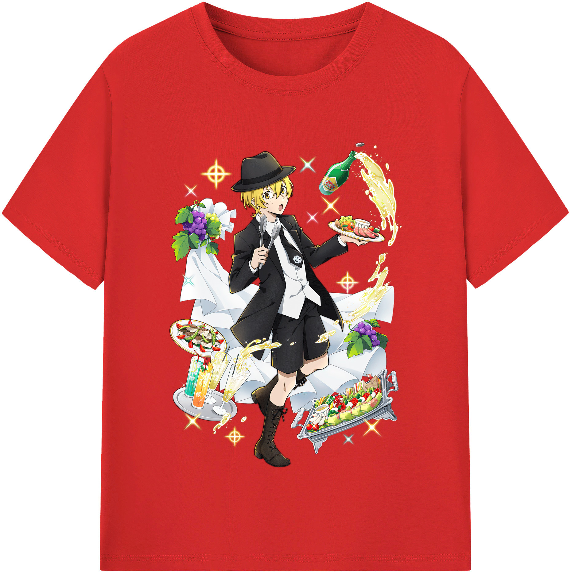 （画像用） 文豪ストレイドッグス Bungo Stray Dogs レディースカジュアルプリントTシャツ（綿100％）