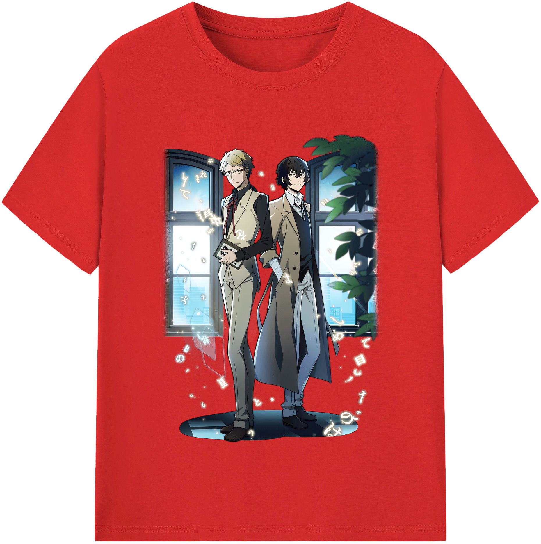 （画像用） 文豪ストレイドッグス Bungo Stray Dogs レディースカジュアルプリントTシャツ（綿100％）