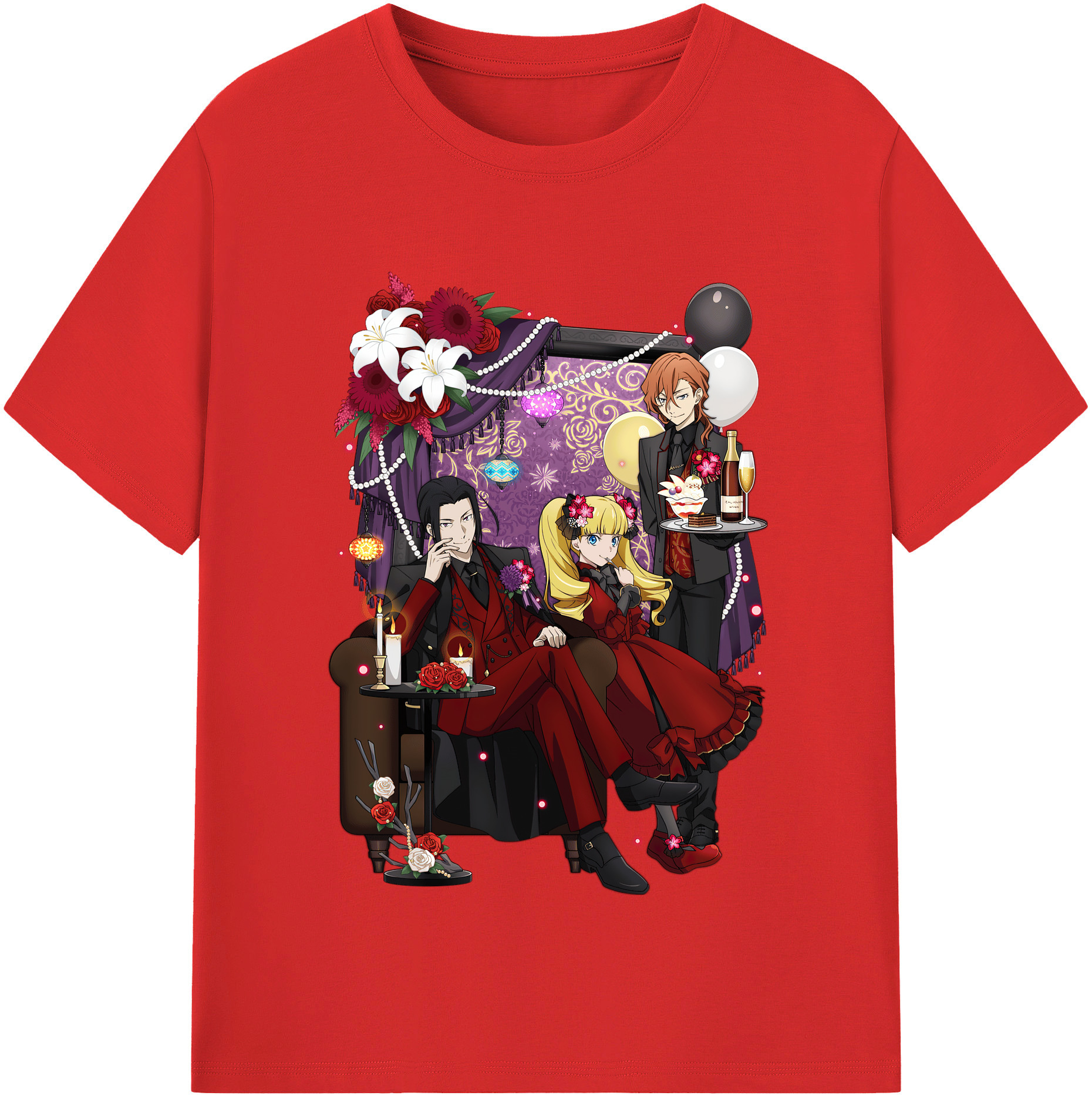 （画像用） 文豪ストレイドッグス Bungo Stray Dogs レディースカジュアルプリントTシャツ（綿100％）