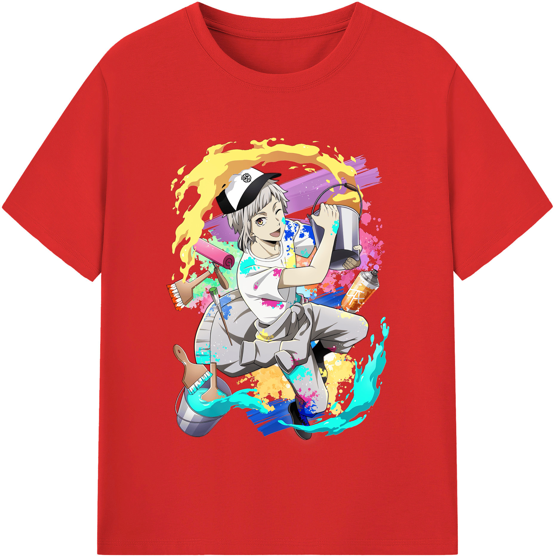 （画像用） 文豪ストレイドッグス Bungo Stray Dogs レディースカジュアルプリントTシャツ（綿100％）