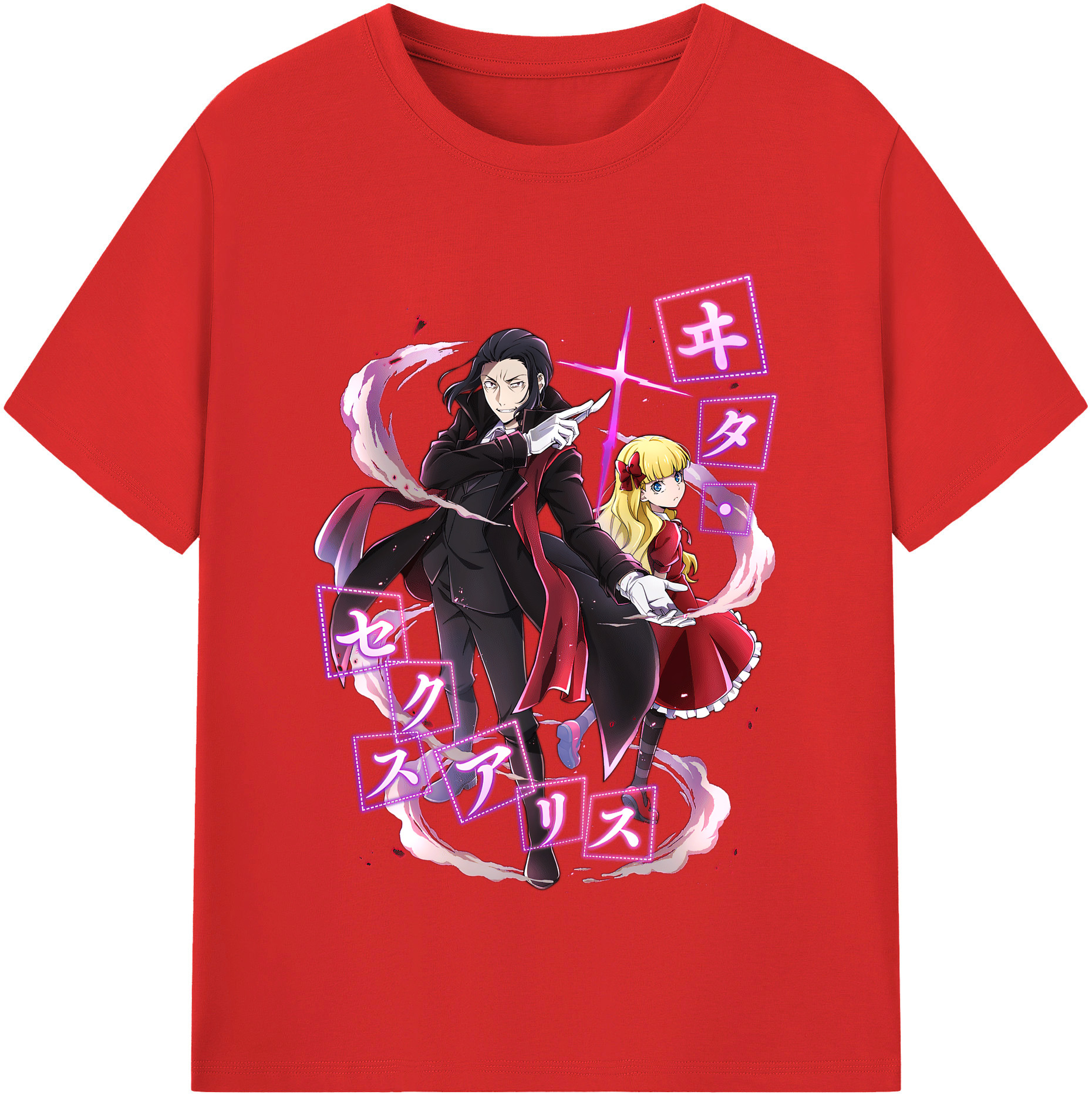 （画像用） 文豪ストレイドッグス Bungo Stray Dogs レディースカジュアルプリントTシャツ（綿100％）
