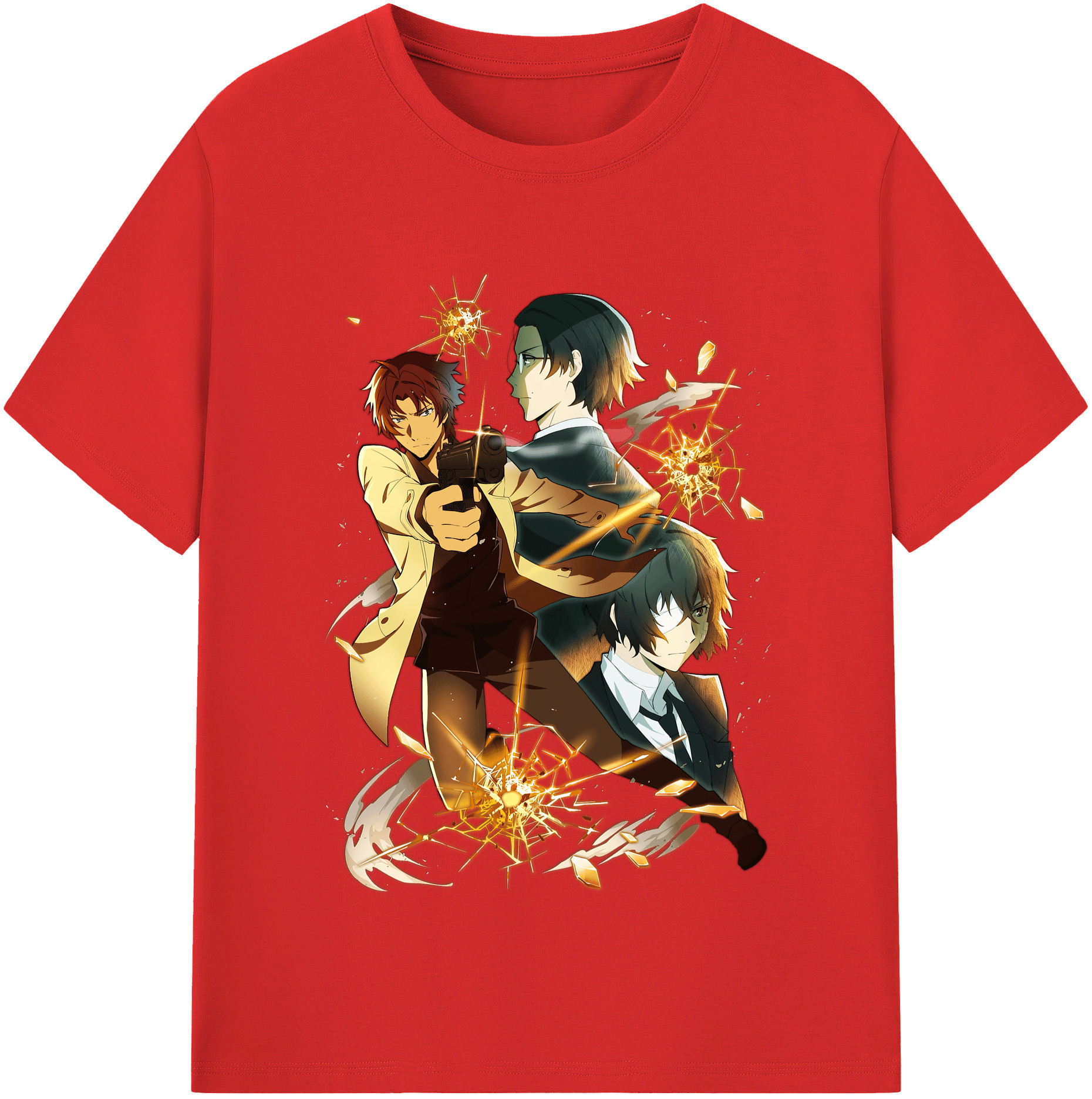 （画像用） 文豪ストレイドッグス Bungo Stray Dogs レディースカジュアルプリントTシャツ（綿100％）