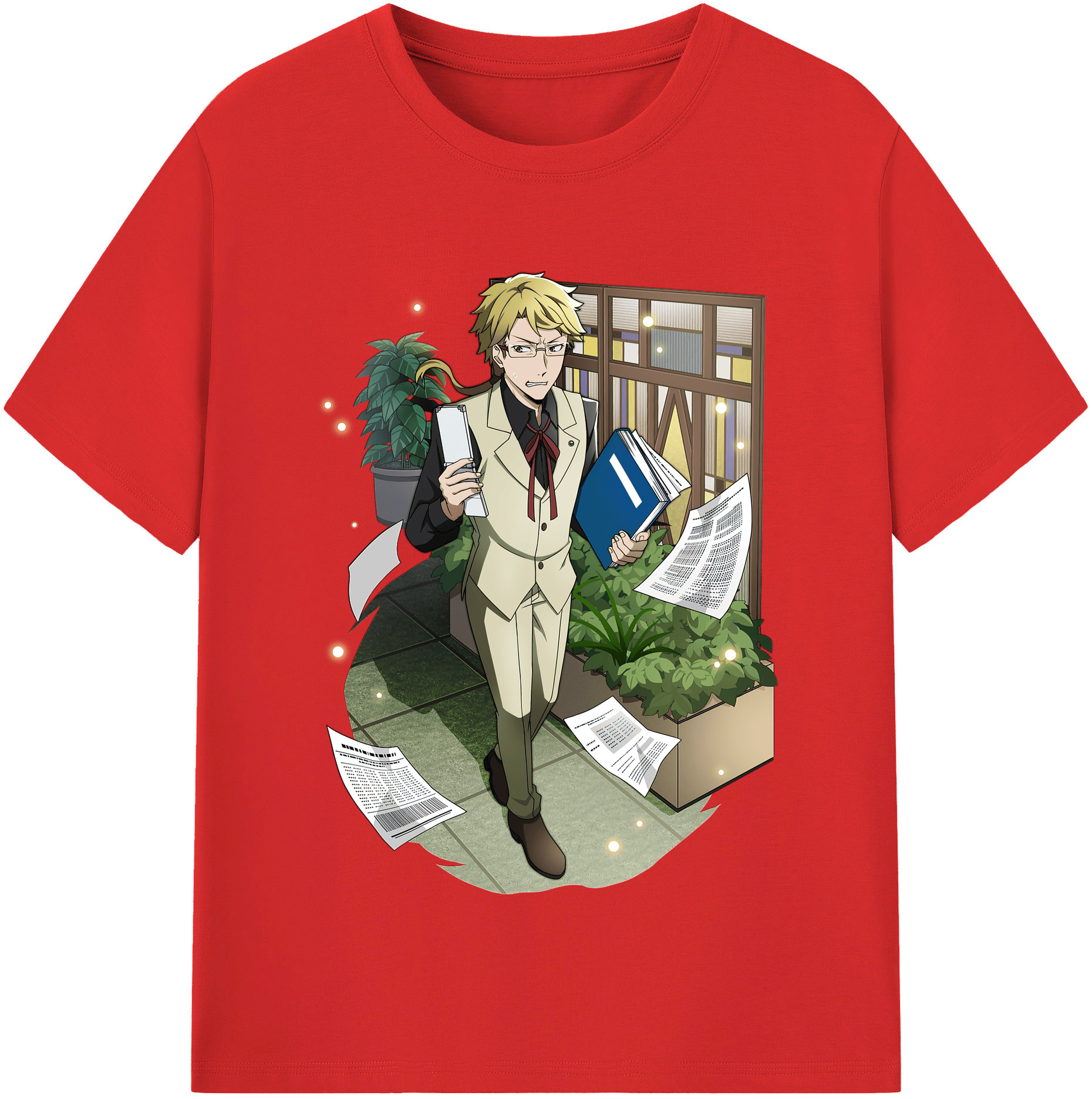 （画像用） 文豪ストレイドッグス Bungo Stray Dogs レディースカジュアルプリントTシャツ（綿100％）