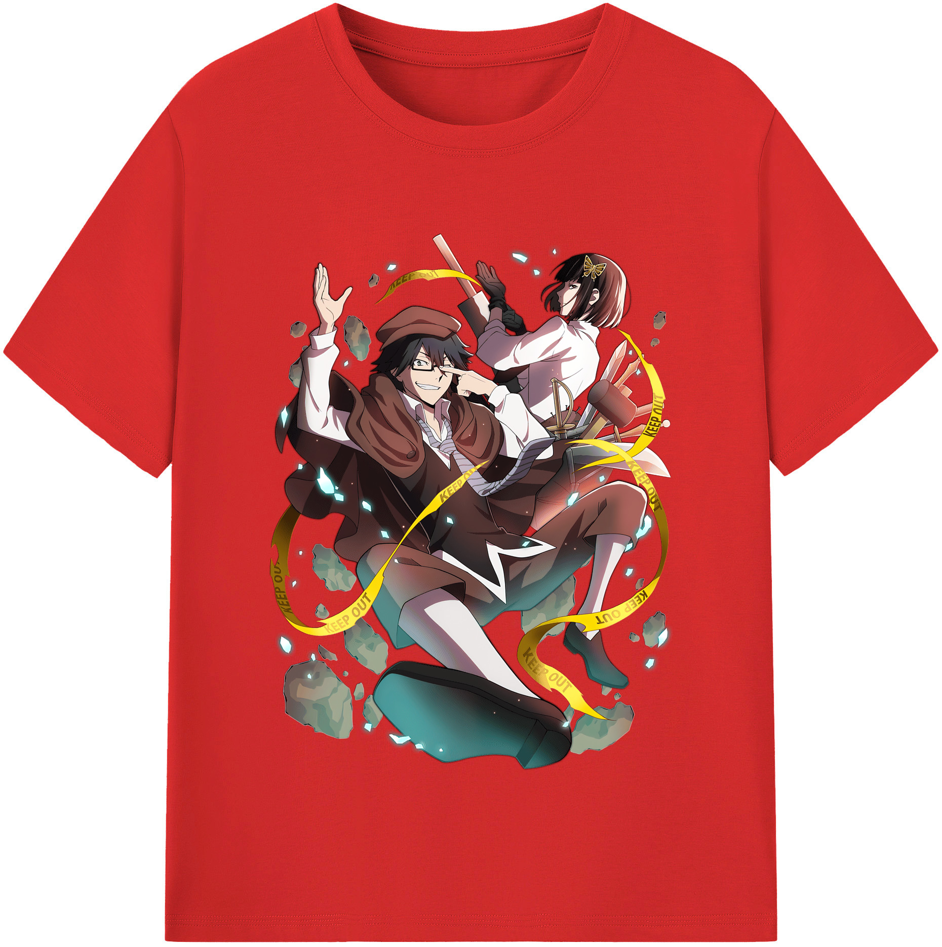 （画像用） 文豪ストレイドッグス Bungo Stray Dogs レディースカジュアルプリントTシャツ（綿100％）