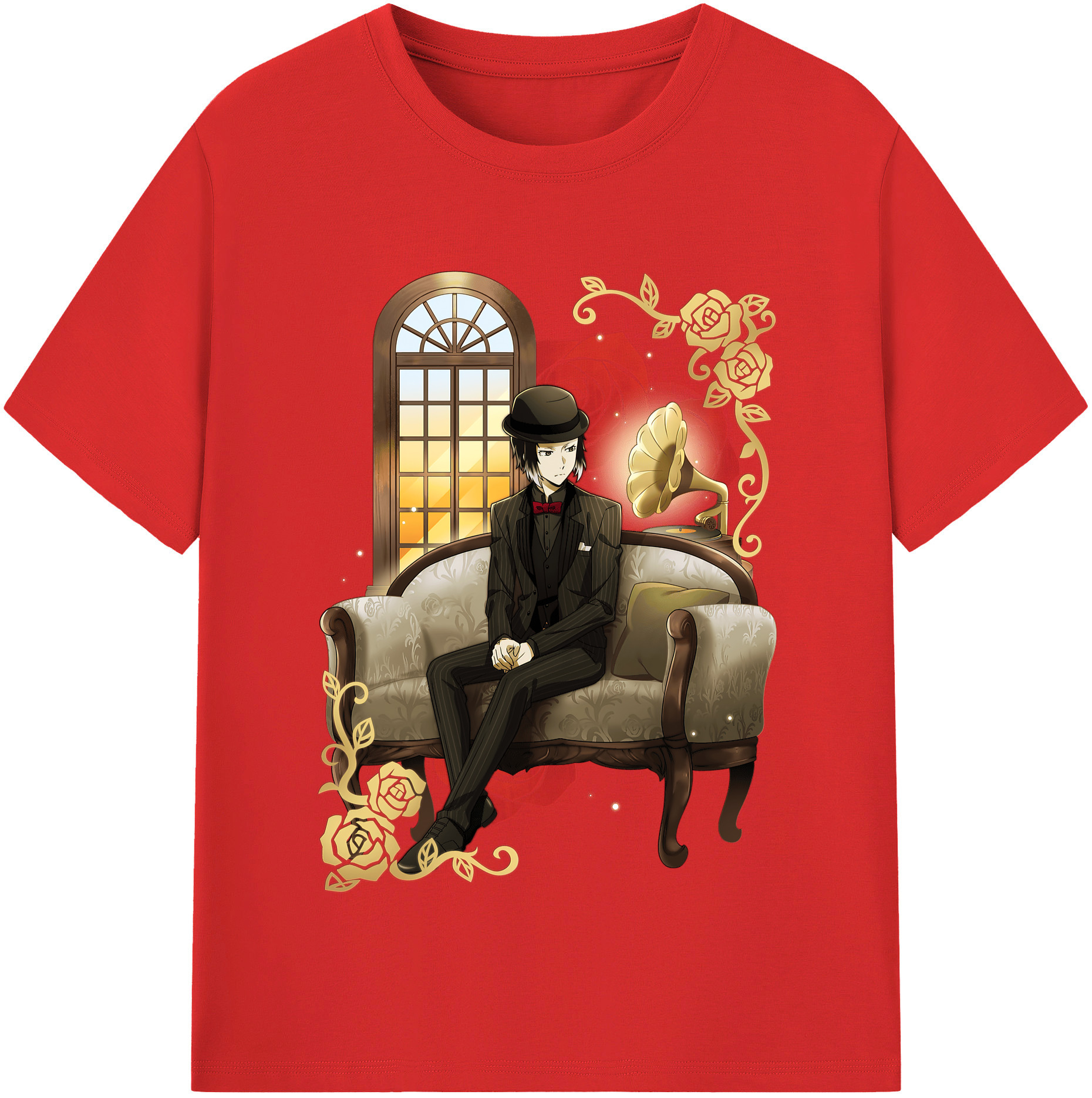 （画像用） 文豪ストレイドッグス Bungo Stray Dogs レディースカジュアルプリントTシャツ（綿100％）