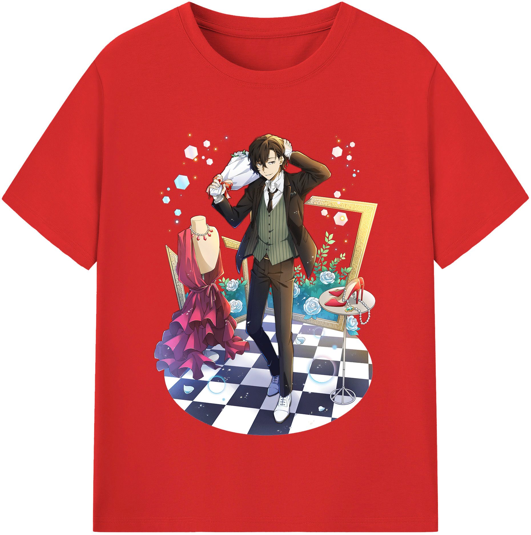 （画像用） 文豪ストレイドッグス Bungo Stray Dogs レディースカジュアルプリントTシャツ（綿100％）