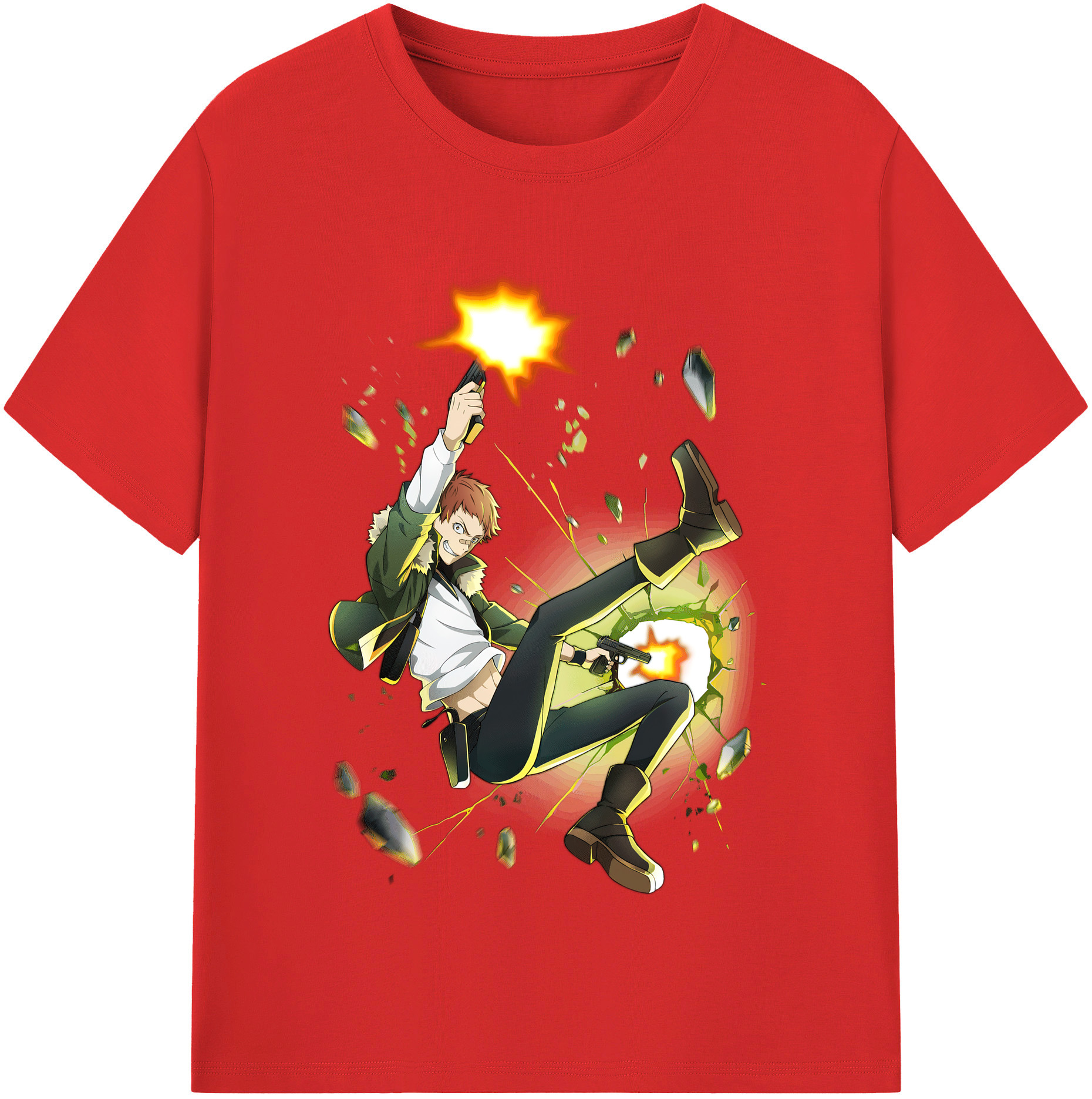 （画像用） 文豪ストレイドッグス Bungo Stray Dogs レディースカジュアルプリントTシャツ（綿100％）