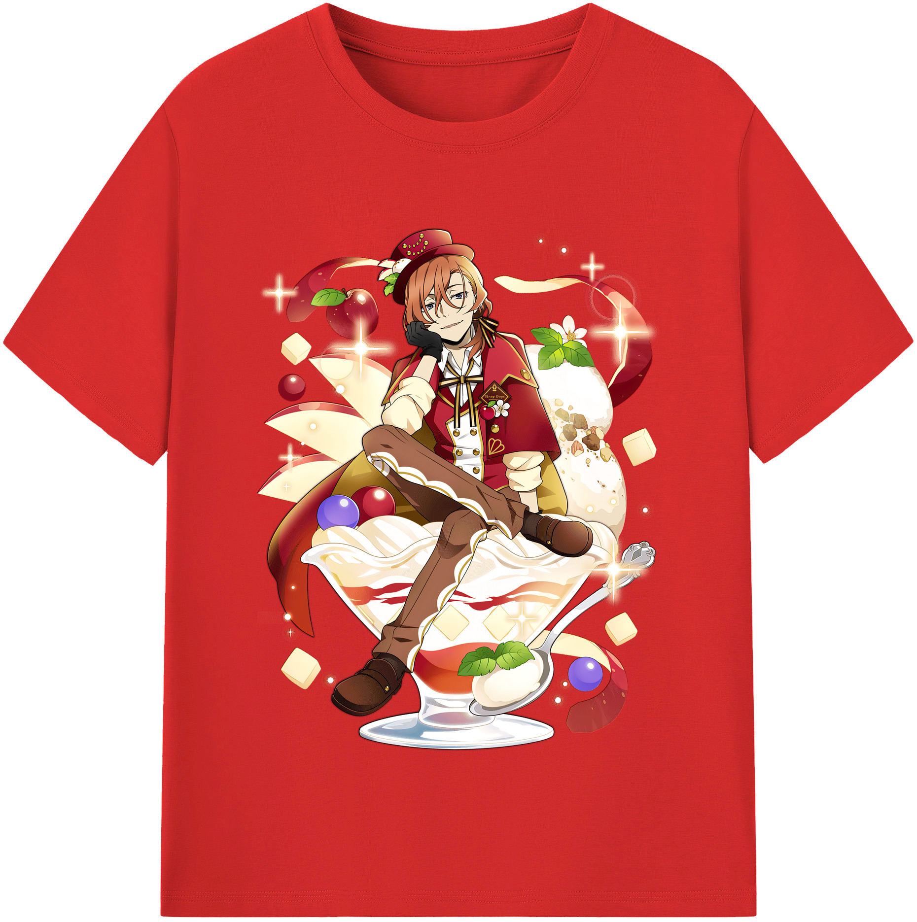 （画像用） 文豪ストレイドッグス Bungo Stray Dogs レディースカジュアルプリントTシャツ（綿100％）