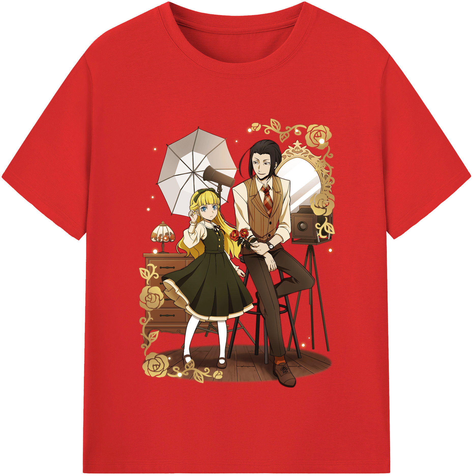 （画像用） 文豪ストレイドッグス Bungo Stray Dogs レディースカジュアルプリントTシャツ（綿100％）
