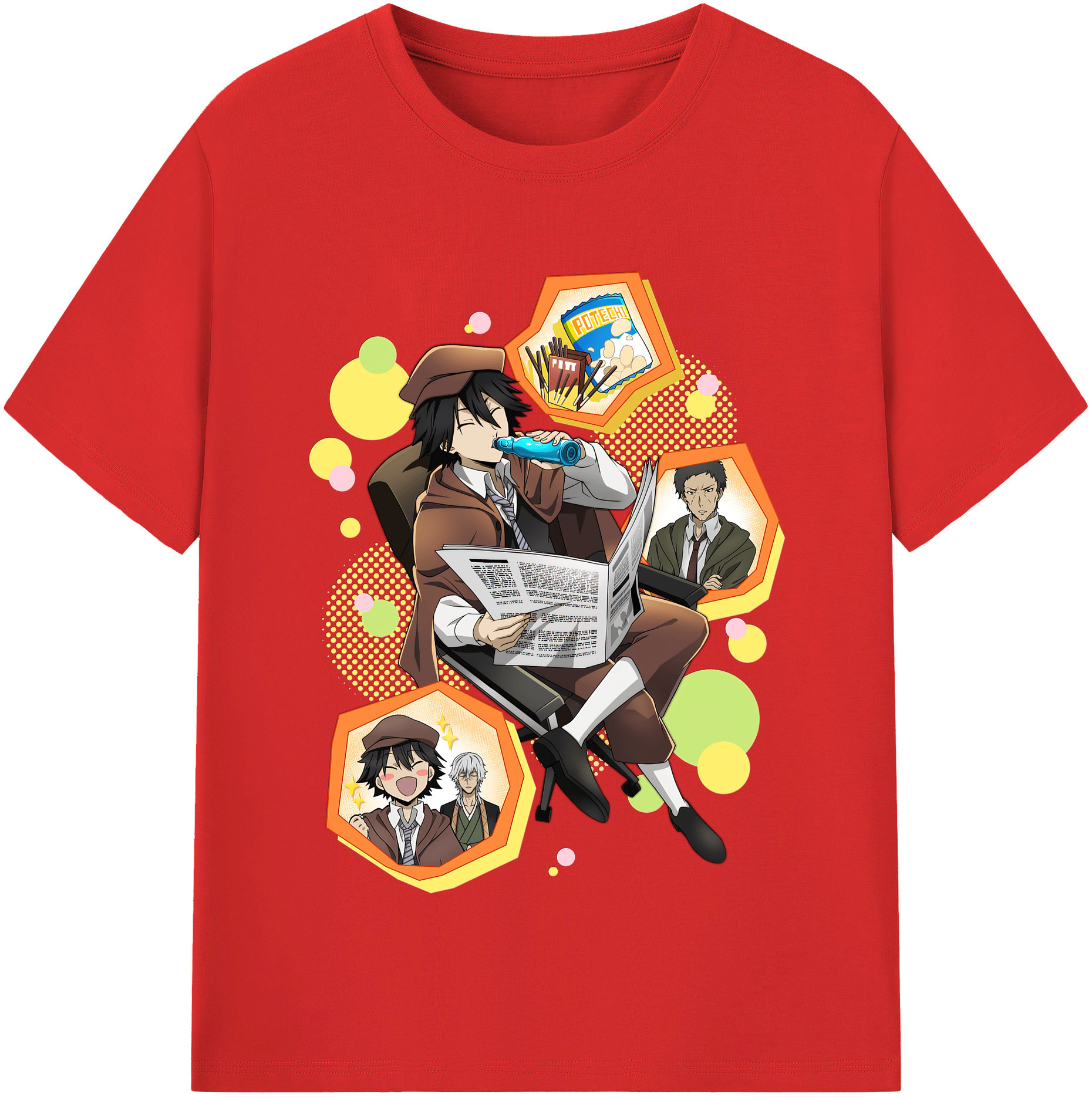 （画像用） 文豪ストレイドッグス Bungo Stray Dogs レディースカジュアルプリントTシャツ（綿100％）