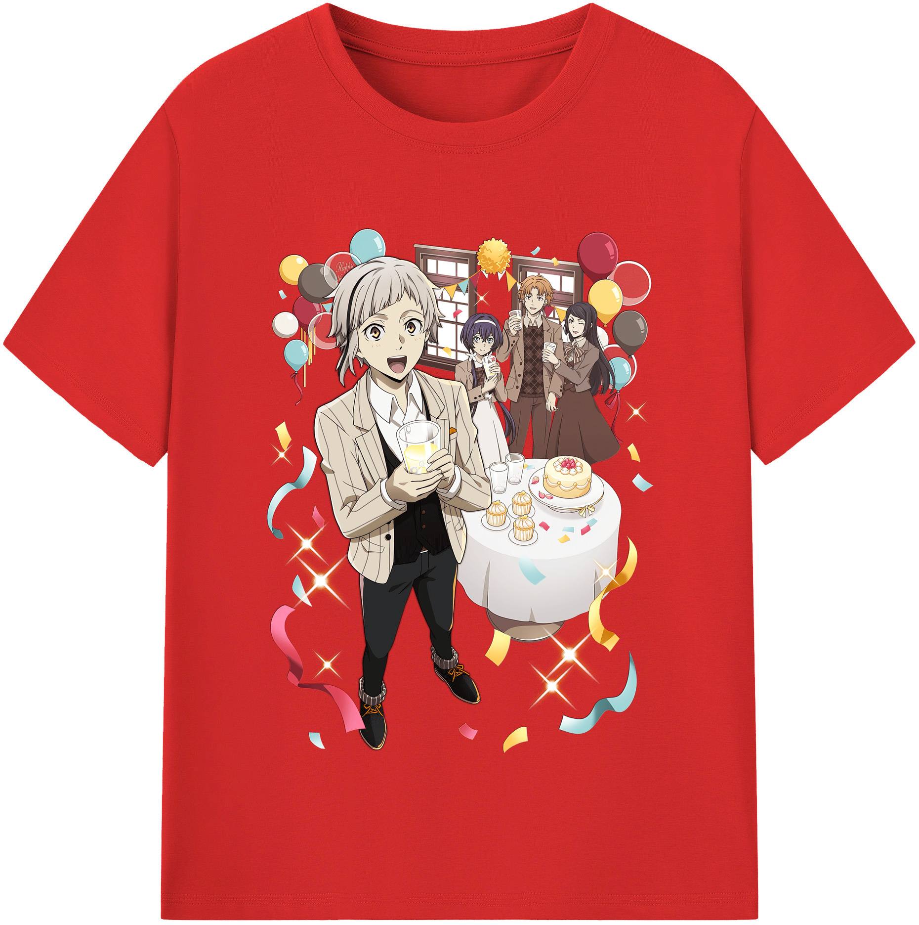 （画像用） 文豪ストレイドッグス Bungo Stray Dogs レディースカジュアルプリントTシャツ（綿100％）