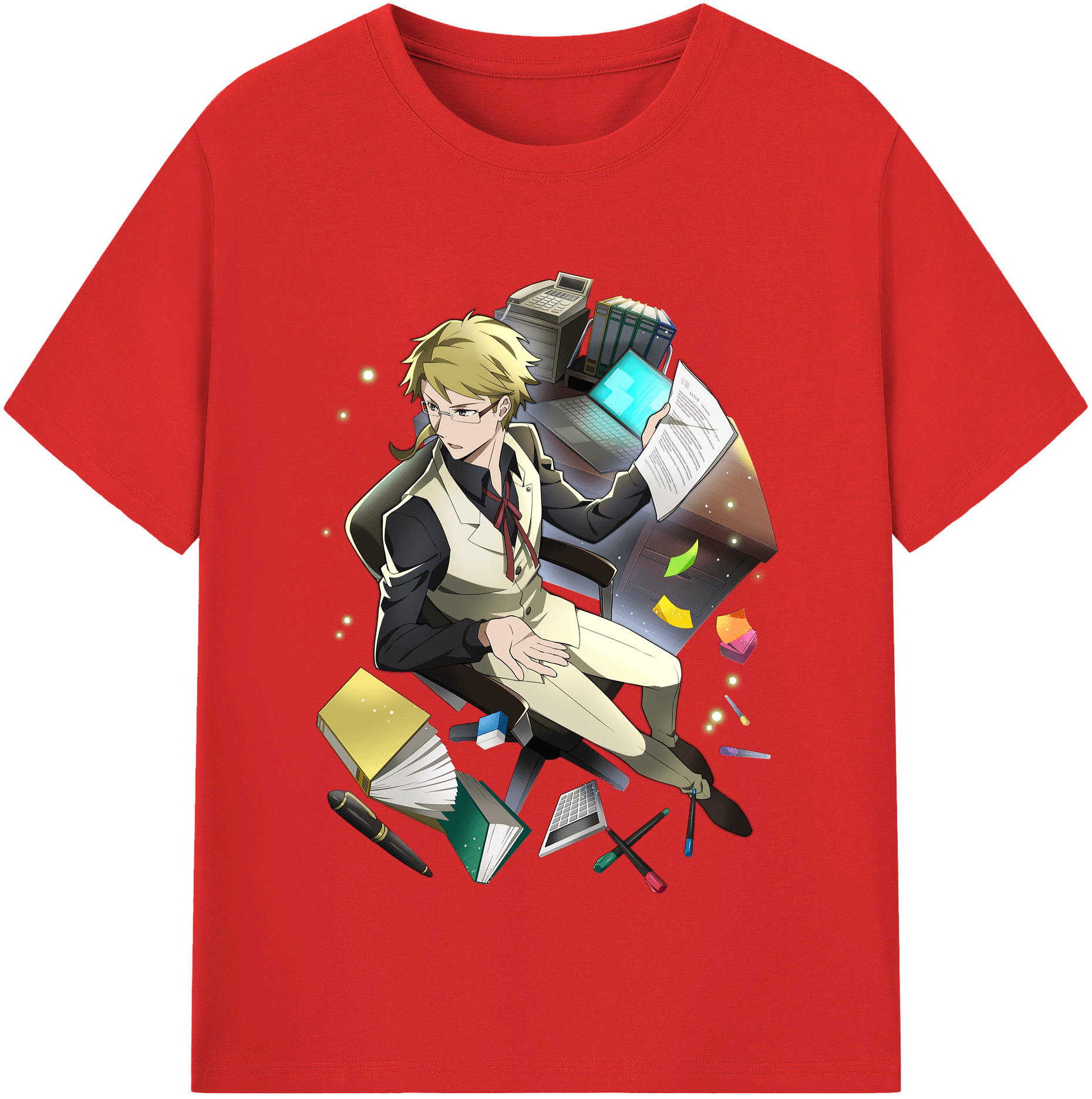 （画像用） 文豪ストレイドッグス Bungo Stray Dogs レディースカジュアルプリントTシャツ（綿100％）