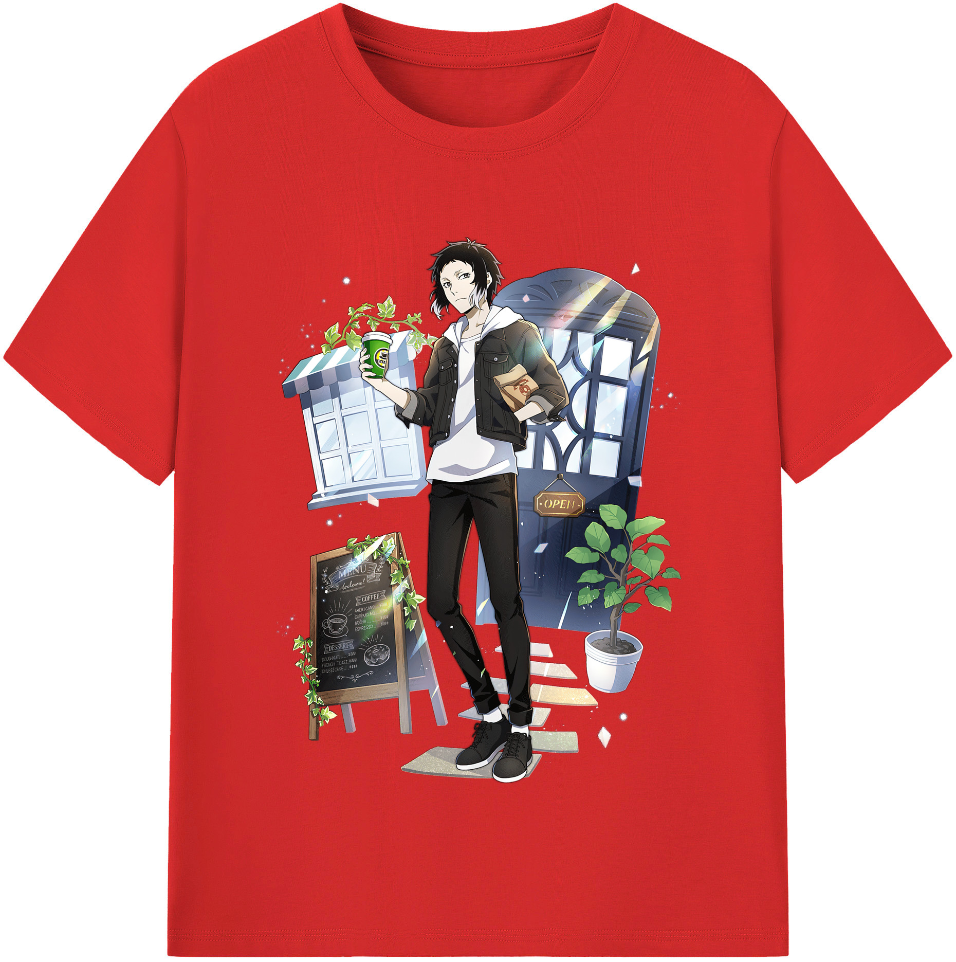 （画像用） 文豪ストレイドッグス Bungo Stray Dogs レディースカジュアルプリントTシャツ（綿100％）