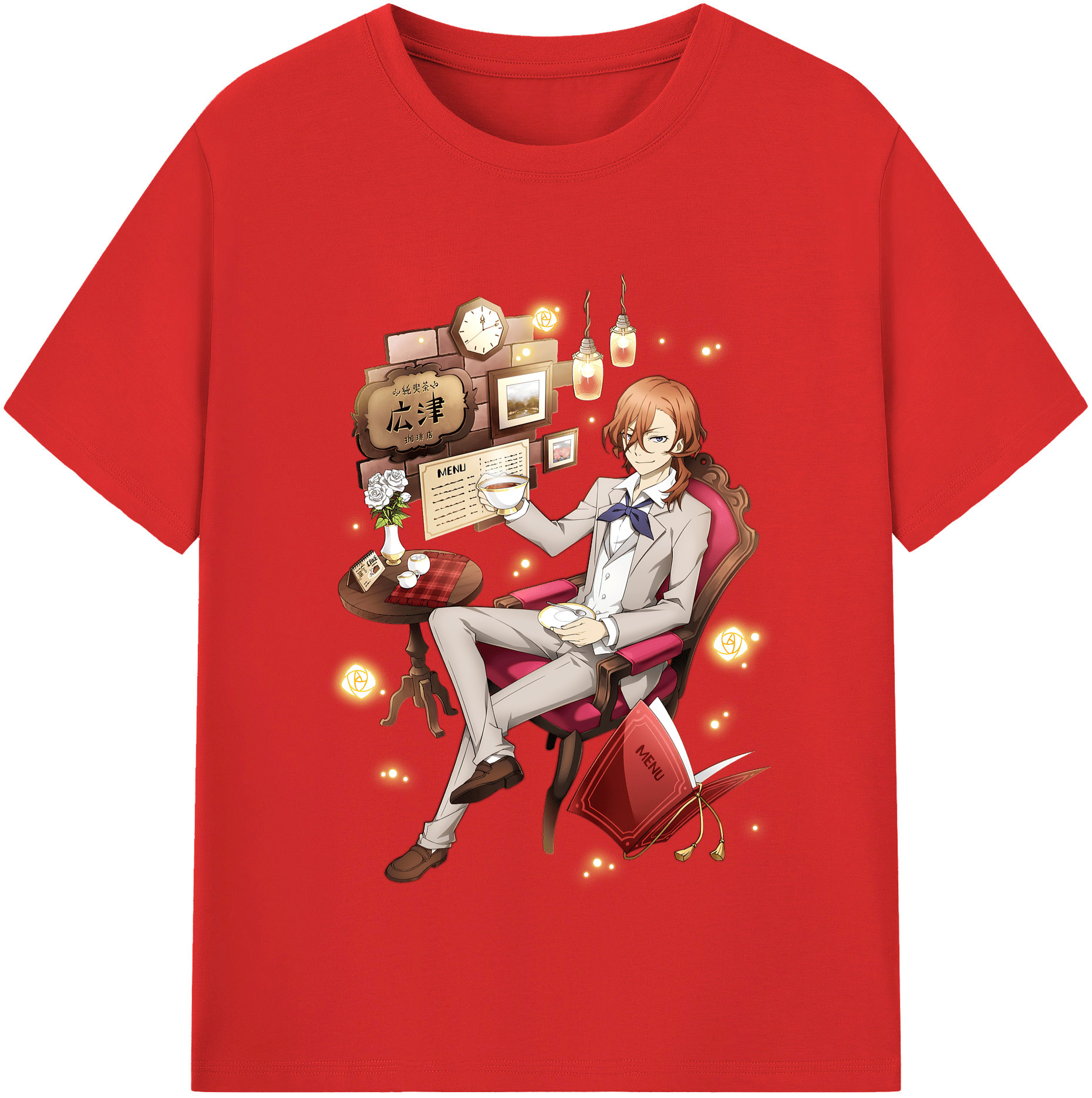 （画像用） 文豪ストレイドッグス Bungo Stray Dogs レディースカジュアルプリントTシャツ（綿100％）
