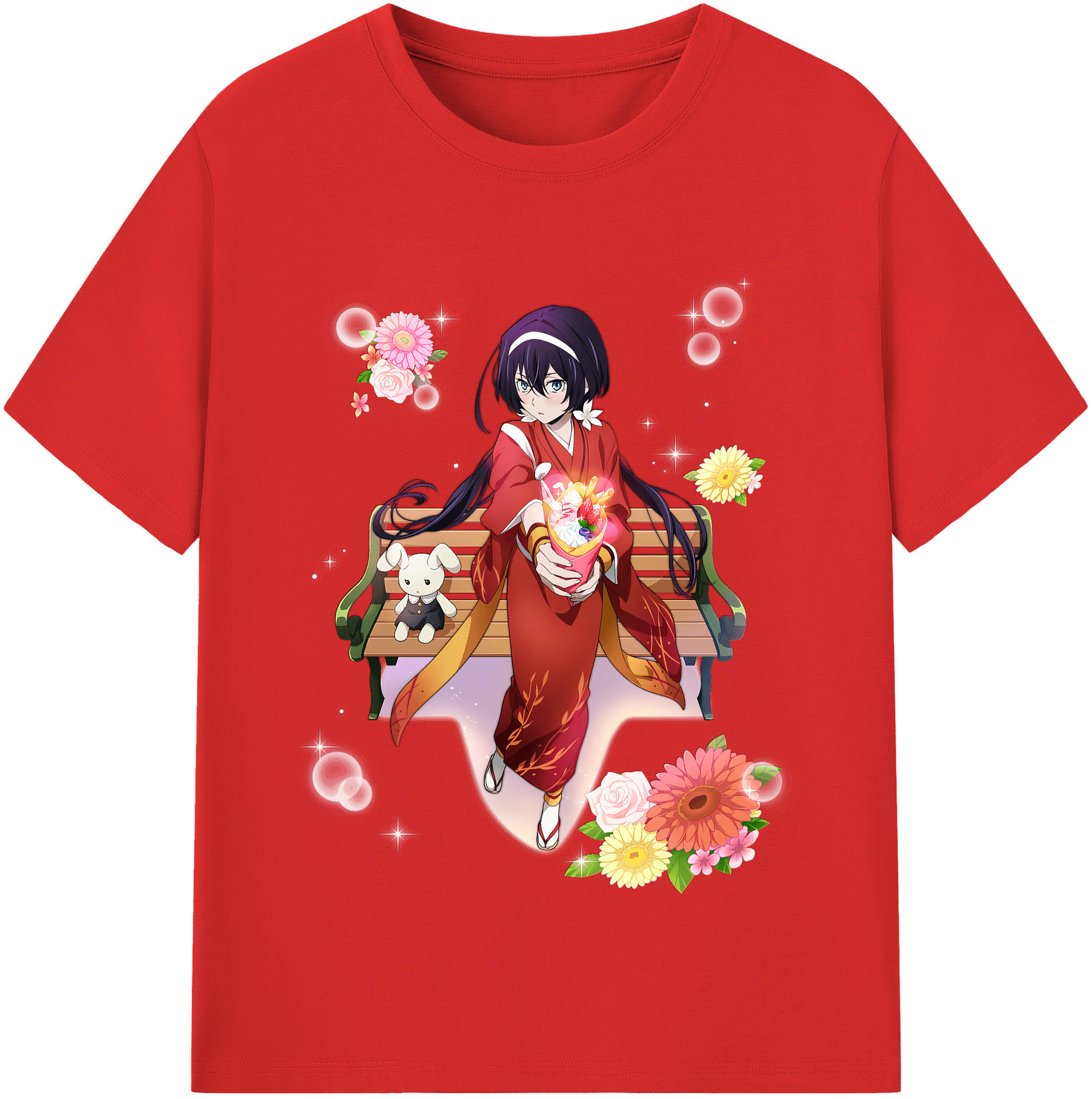 （画像用） 文豪ストレイドッグス Bungo Stray Dogs レディースカジュアルプリントTシャツ（綿100％）
