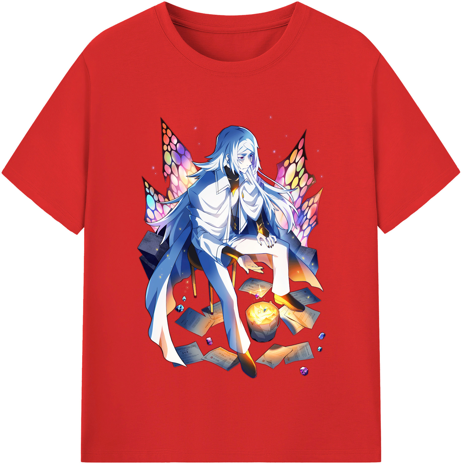 （画像用） 文豪ストレイドッグス Bungo Stray Dogs レディースカジュアルプリントTシャツ（綿100％）