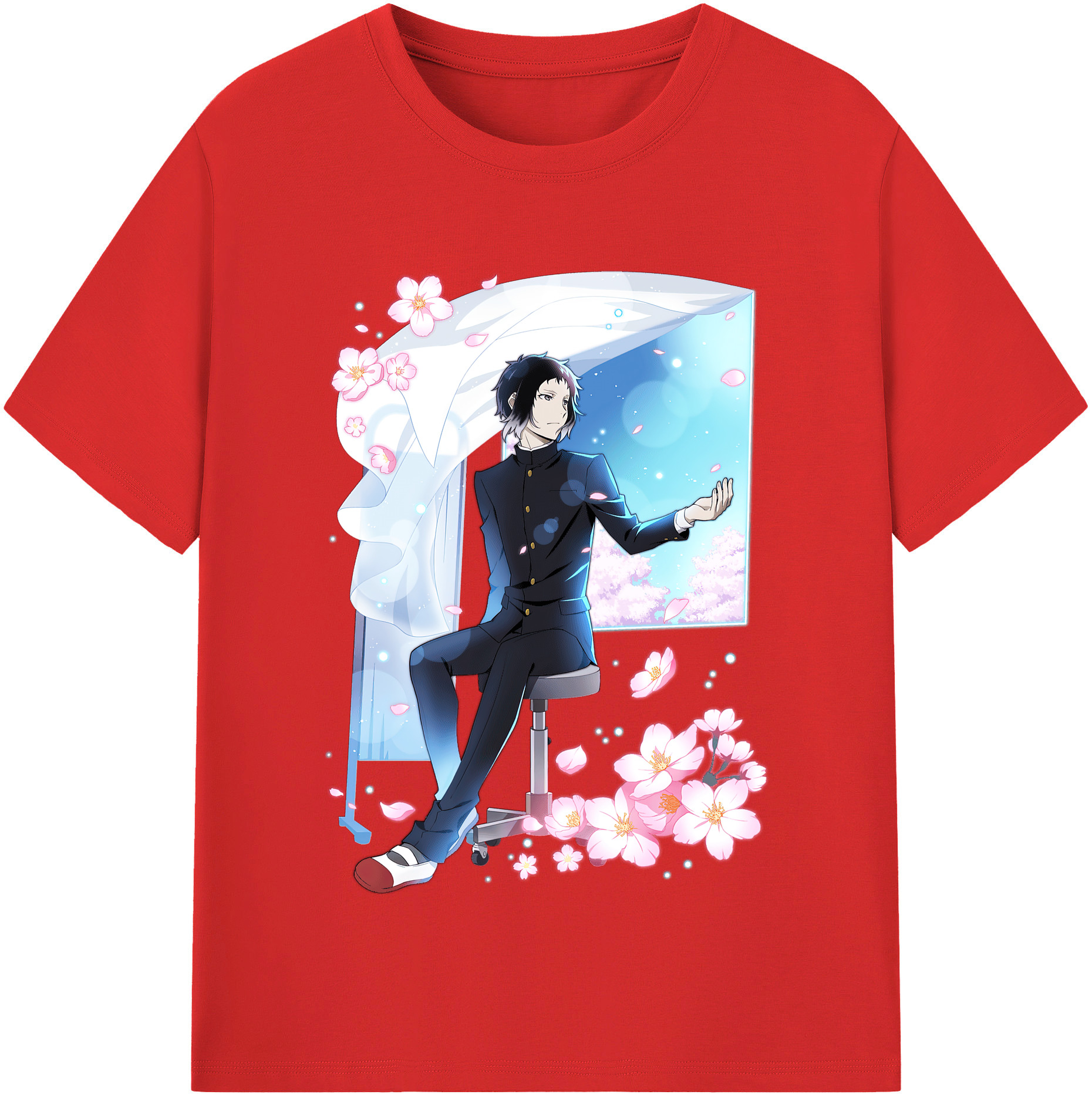 （画像用） 文豪ストレイドッグス Bungo Stray Dogs レディースカジュアルプリントTシャツ（綿100％）