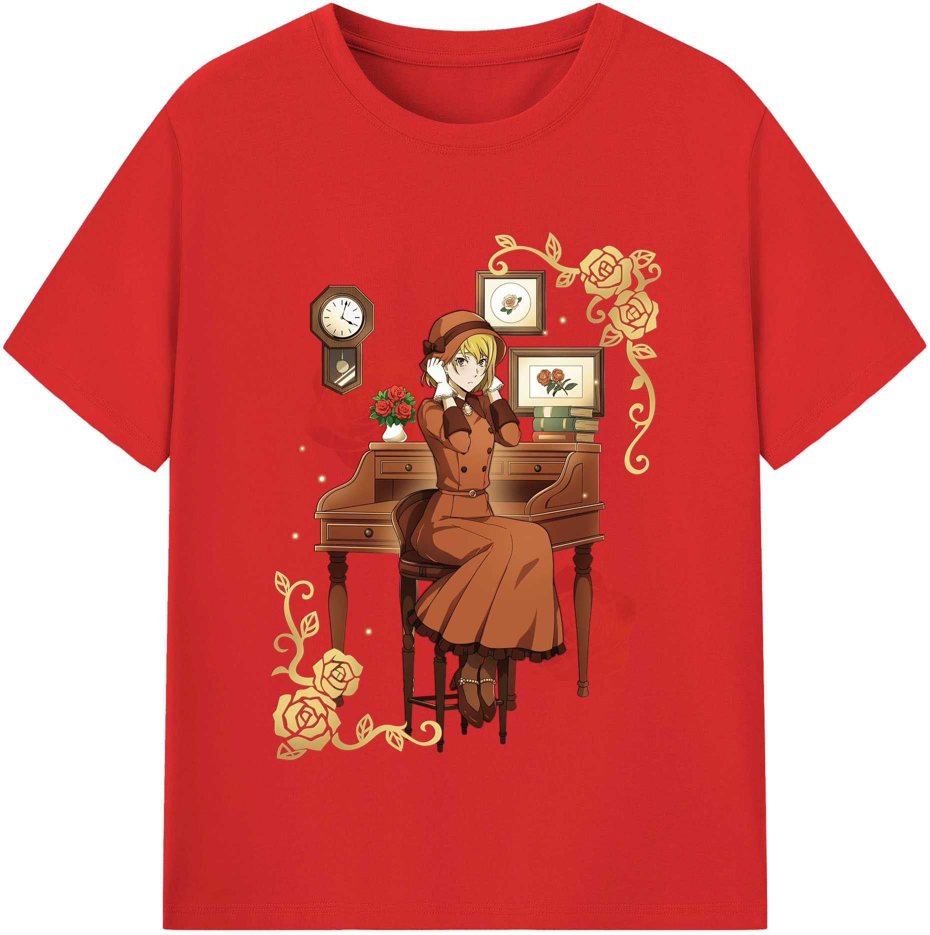 （画像用） 文豪ストレイドッグス Bungo Stray Dogs レディースカジュアルプリントTシャツ（綿100％）