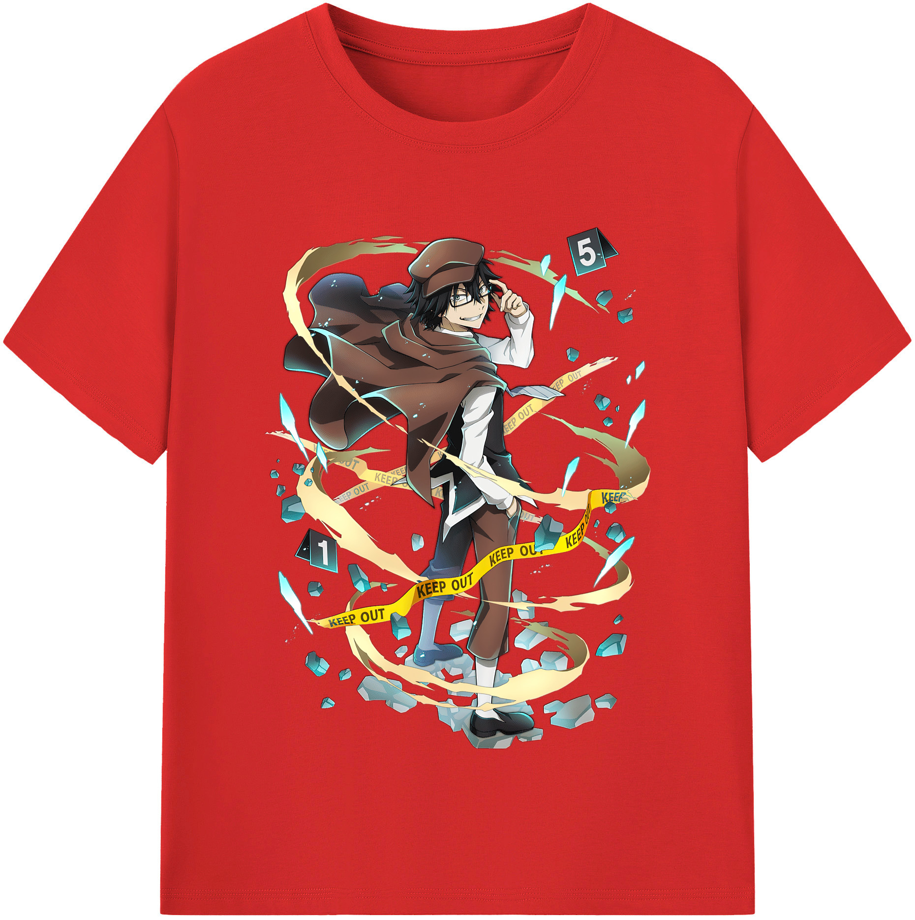 （画像用） 文豪ストレイドッグス Bungo Stray Dogs レディースカジュアルプリントTシャツ（綿100％）