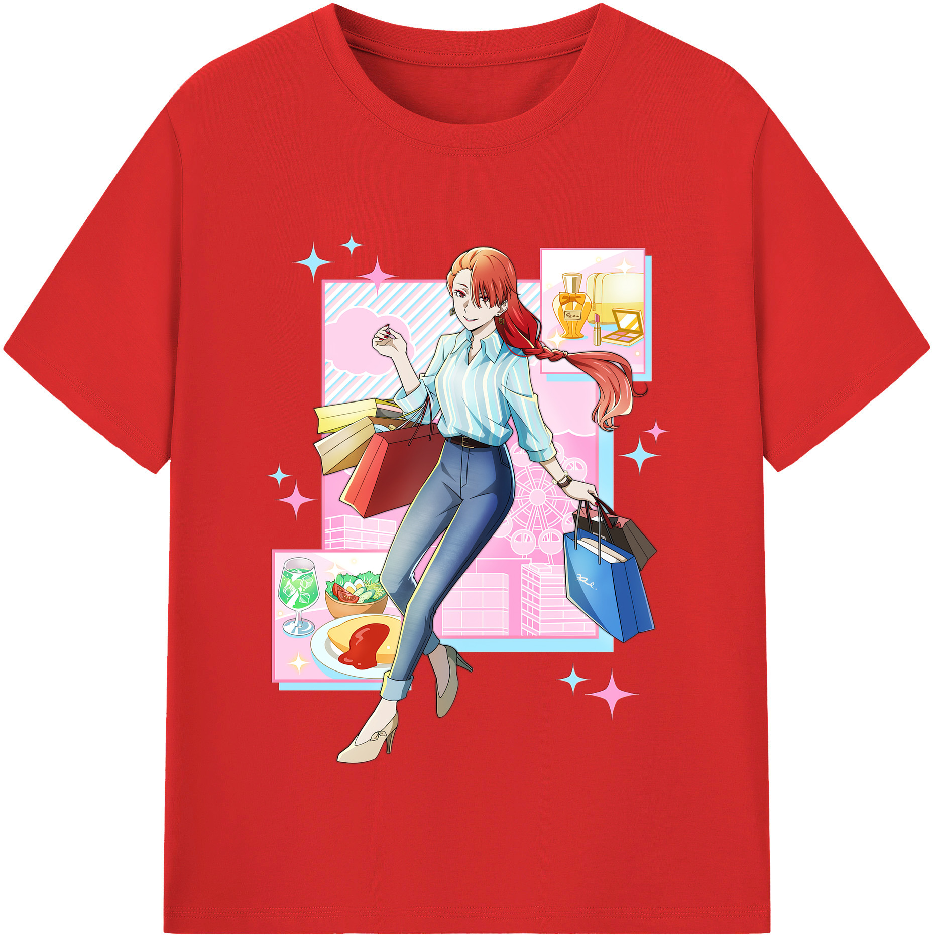 （画像用） 文豪ストレイドッグス Bungo Stray Dogs レディースカジュアルプリントTシャツ（綿100％）