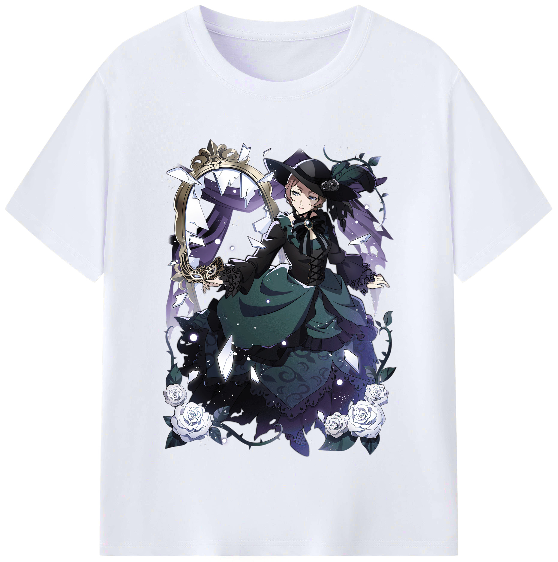 （画像用） 文豪ストレイドッグス Bungo Stray Dogs レディースカジュアルプリントTシャツ（綿100％）