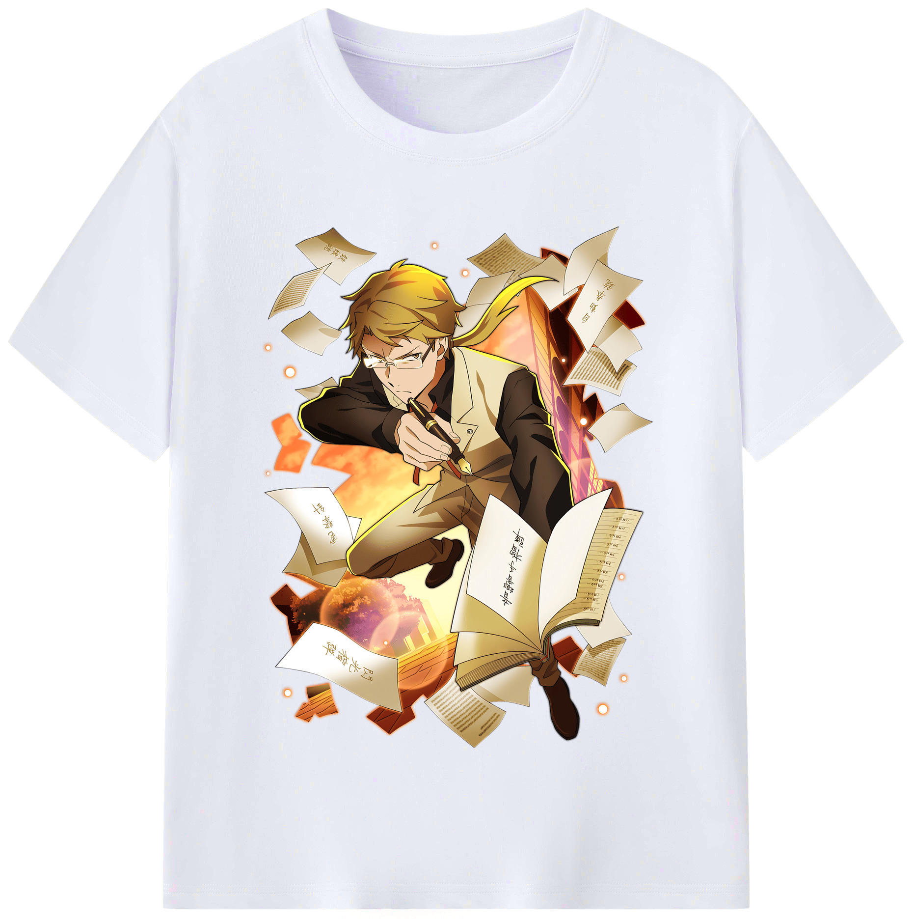 （画像用） 文豪ストレイドッグス Bungo Stray Dogs レディースカジュアルプリントTシャツ（綿100％）
