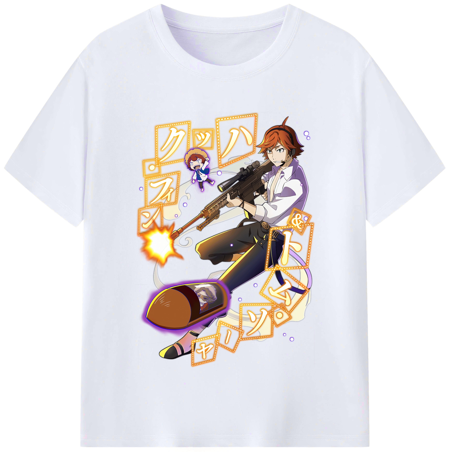 （画像用） 文豪ストレイドッグス Bungo Stray Dogs レディースカジュアルプリントTシャツ（綿100％）