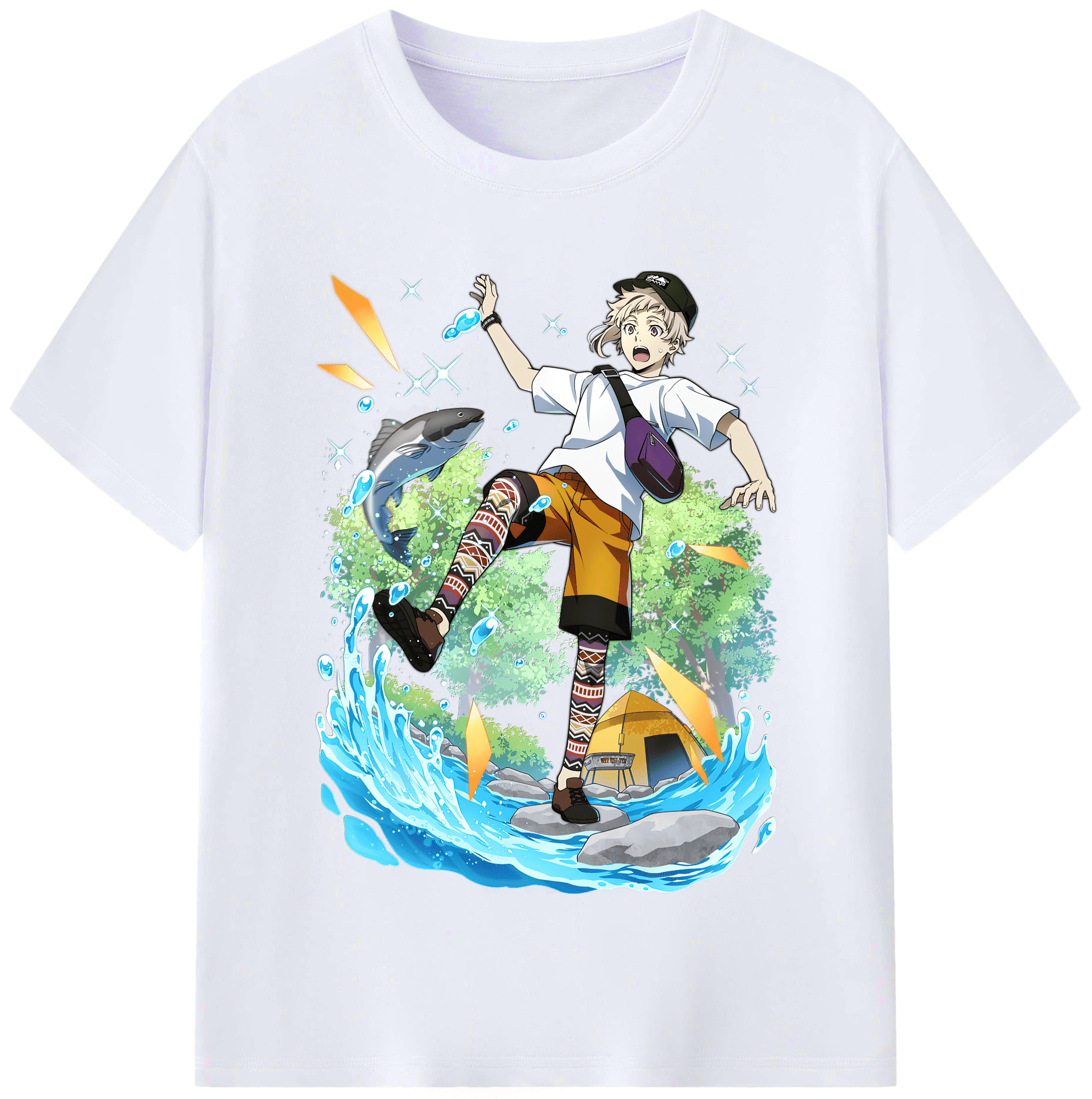 （画像用） 文豪ストレイドッグス Bungo Stray Dogs レディースカジュアルプリントTシャツ（綿100％）