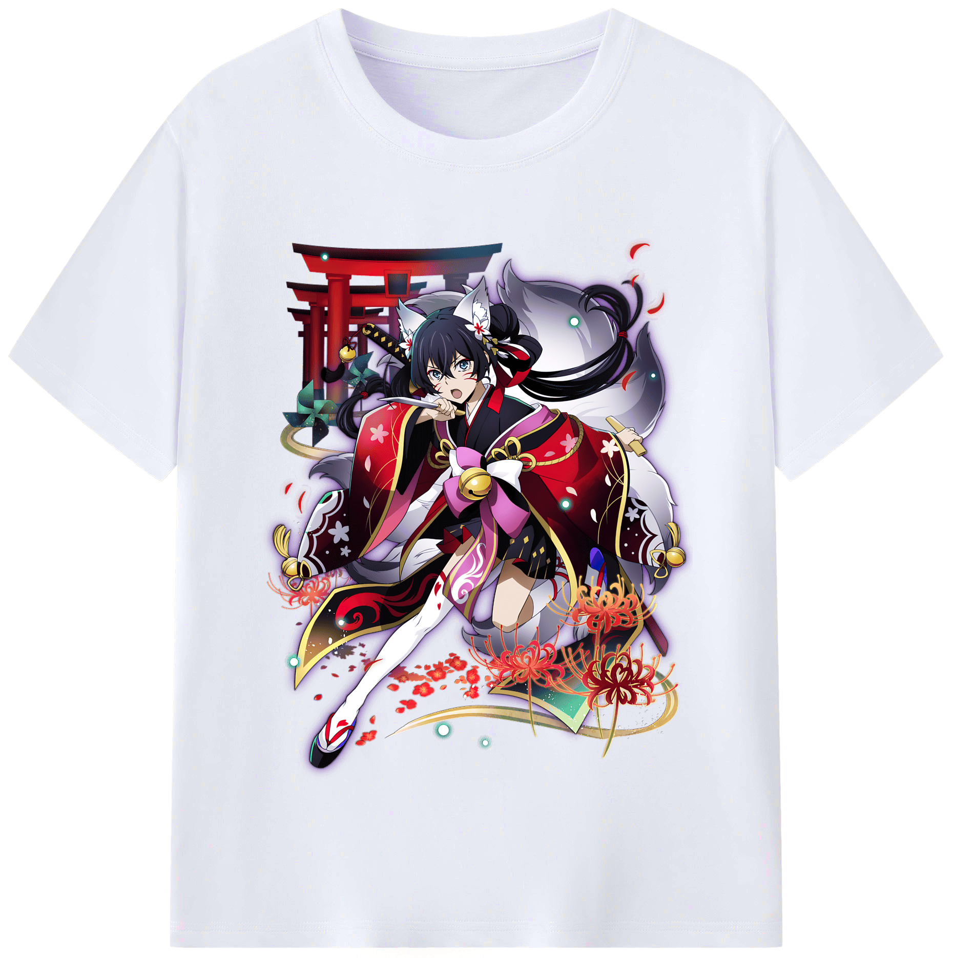 （画像用） 文豪ストレイドッグス Bungo Stray Dogs レディースカジュアルプリントTシャツ（綿100％）