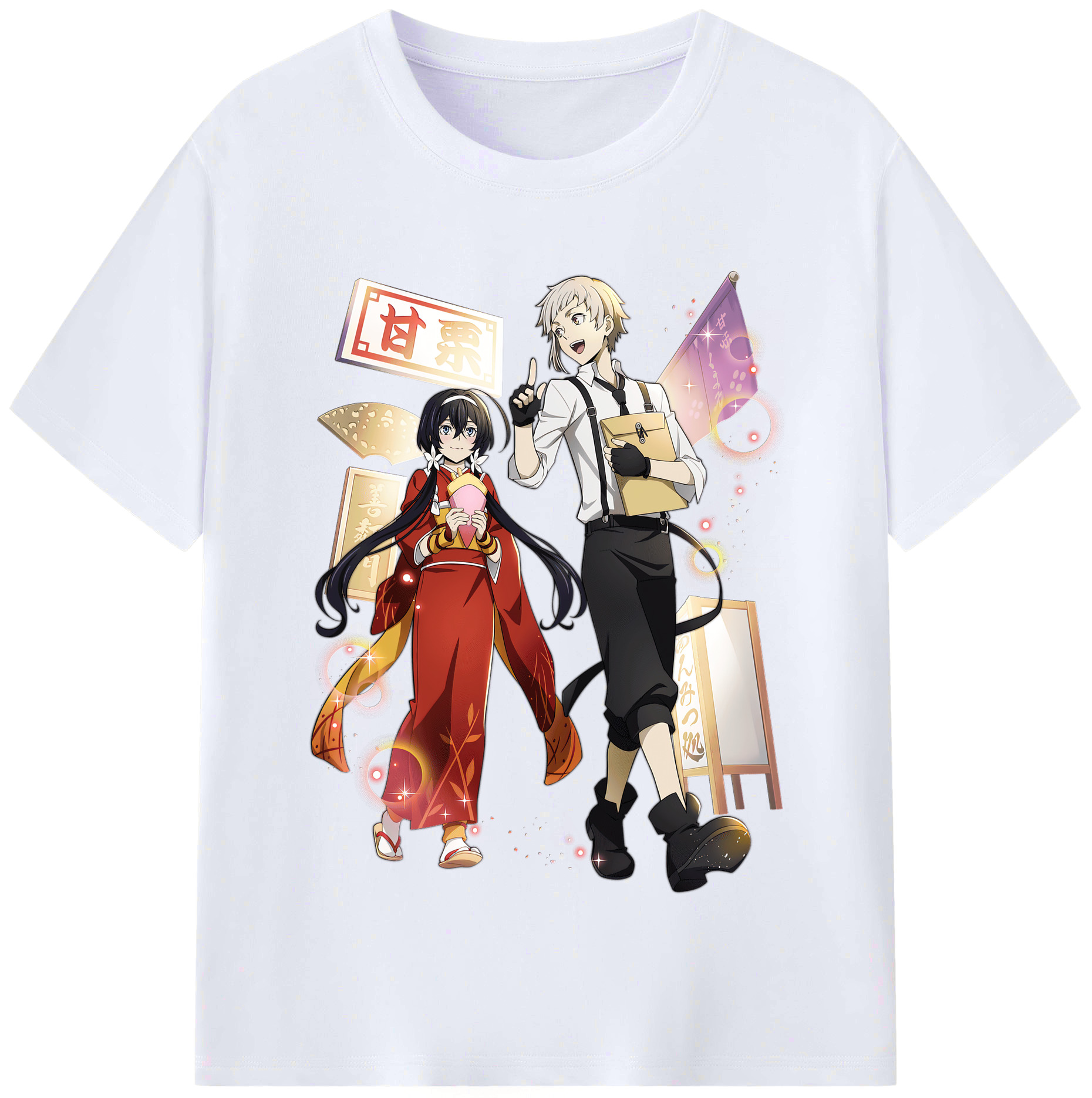 （画像用） 文豪ストレイドッグス Bungo Stray Dogs レディースカジュアルプリントTシャツ（綿100％）