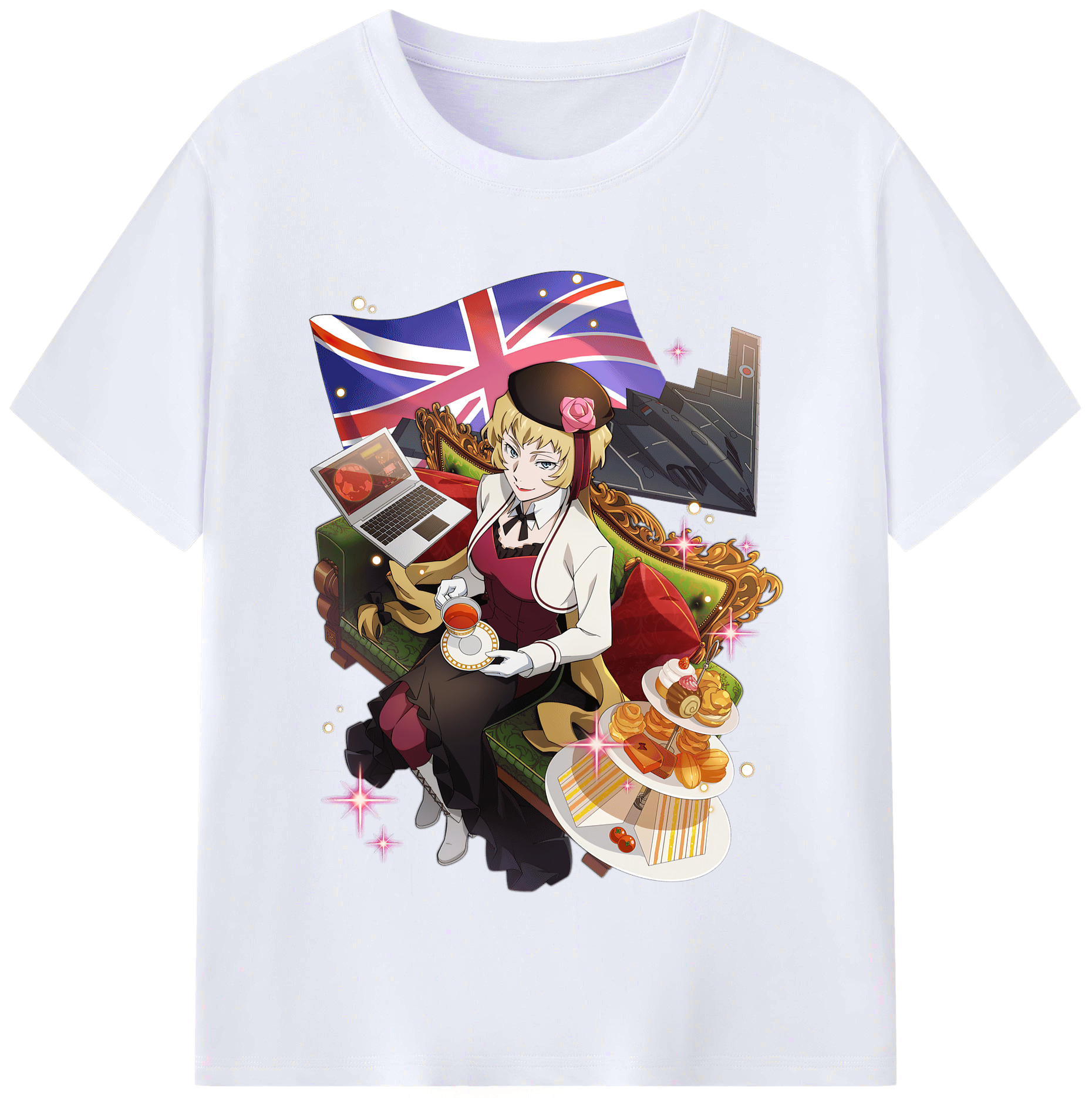 （画像用） 文豪ストレイドッグス Bungo Stray Dogs レディースカジュアルプリントTシャツ（綿100％）