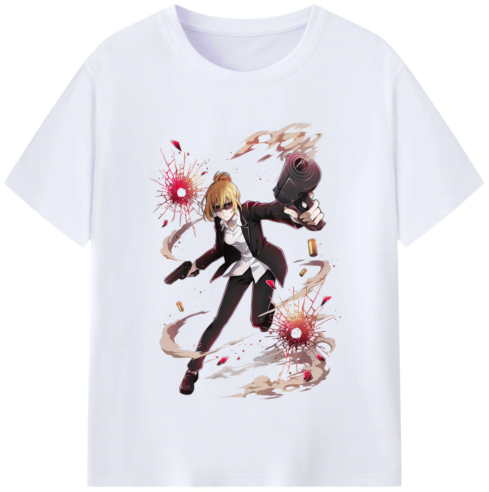 （画像用） 文豪ストレイドッグス Bungo Stray Dogs レディースカジュアルプリントTシャツ（綿100％）