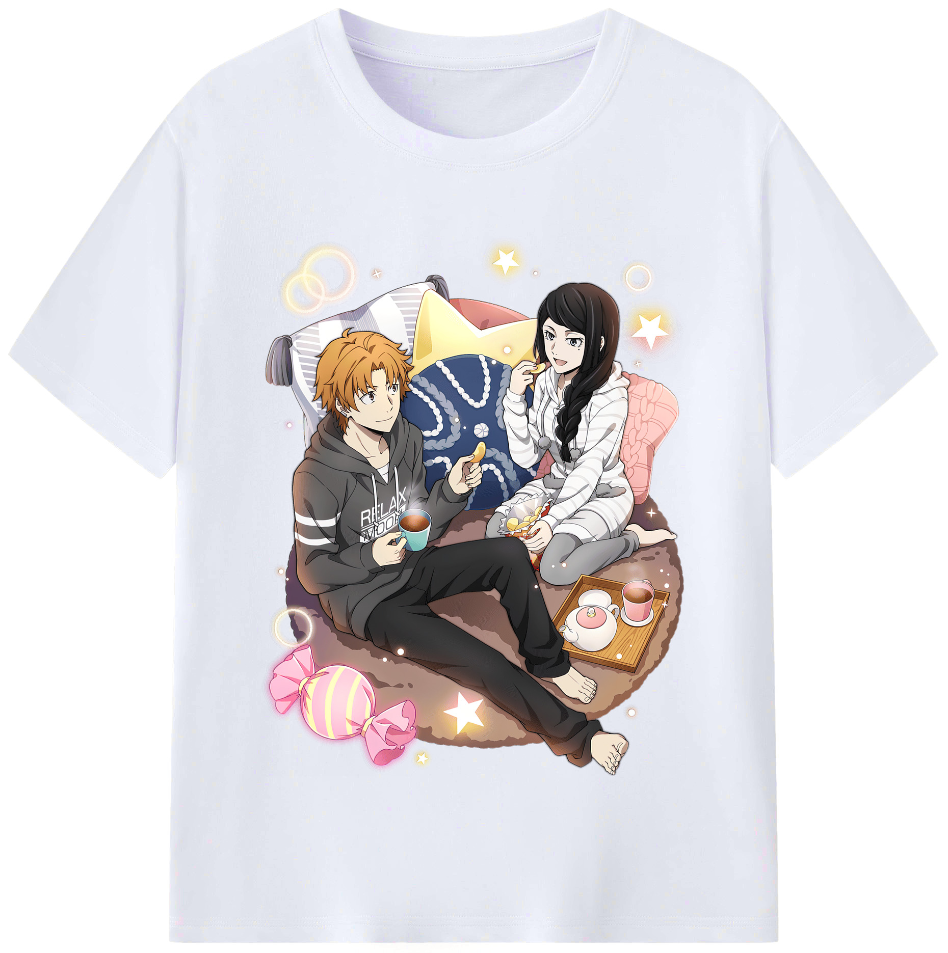 （画像用） 文豪ストレイドッグス Bungo Stray Dogs レディースカジュアルプリントTシャツ（綿100％）