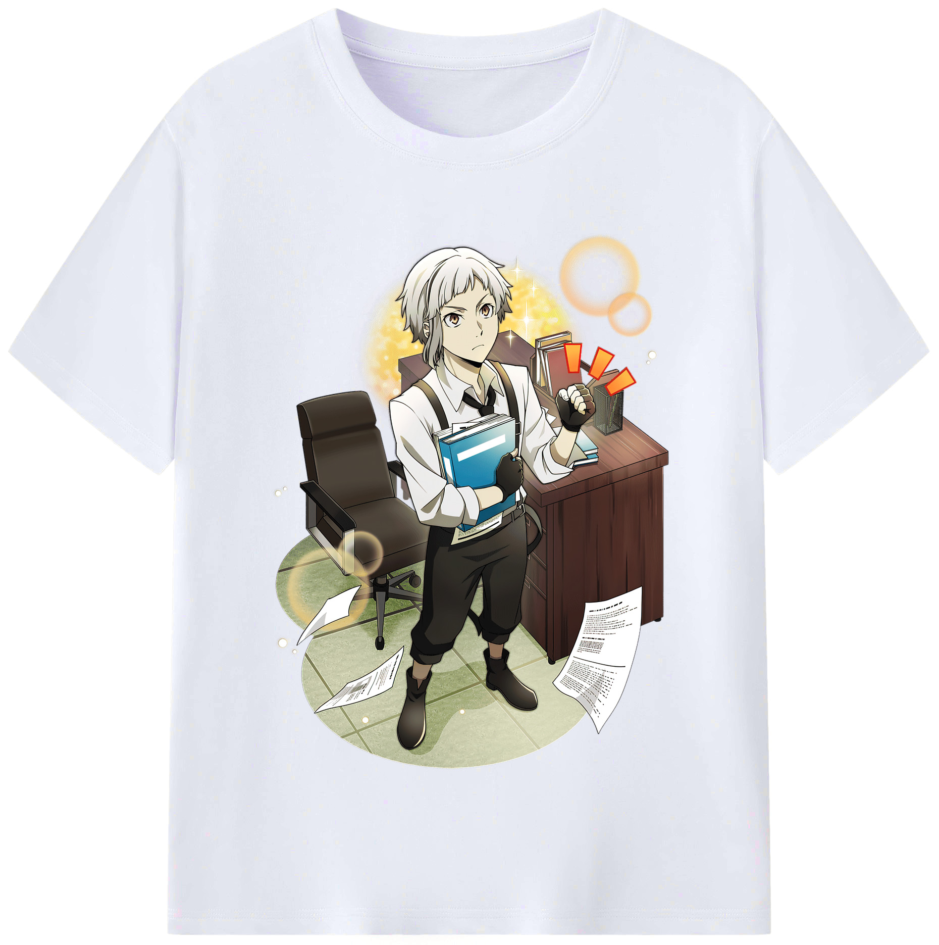 （画像用） 文豪ストレイドッグス Bungo Stray Dogs レディースカジュアルプリントTシャツ（綿100％）