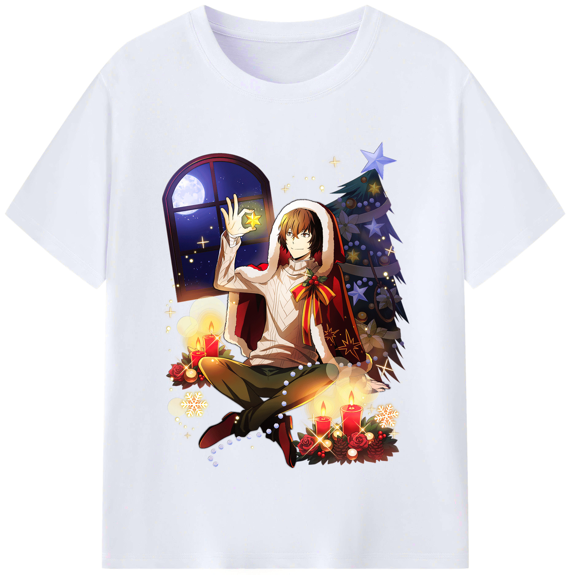 （画像用） 文豪ストレイドッグス Bungo Stray Dogs レディースカジュアルプリントTシャツ（綿100％）