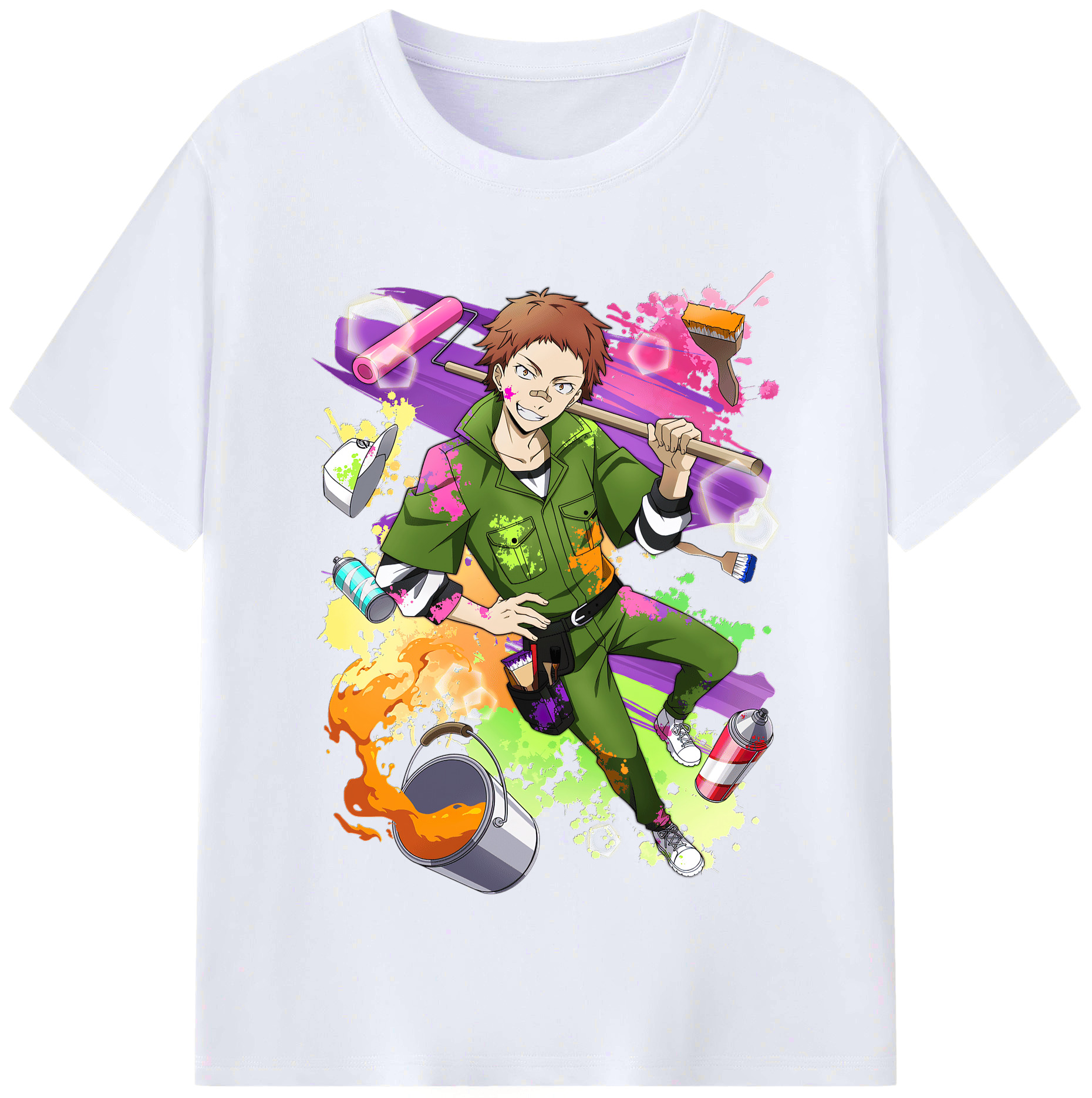 （画像用） 文豪ストレイドッグス Bungo Stray Dogs レディースカジュアルプリントTシャツ（綿100％）